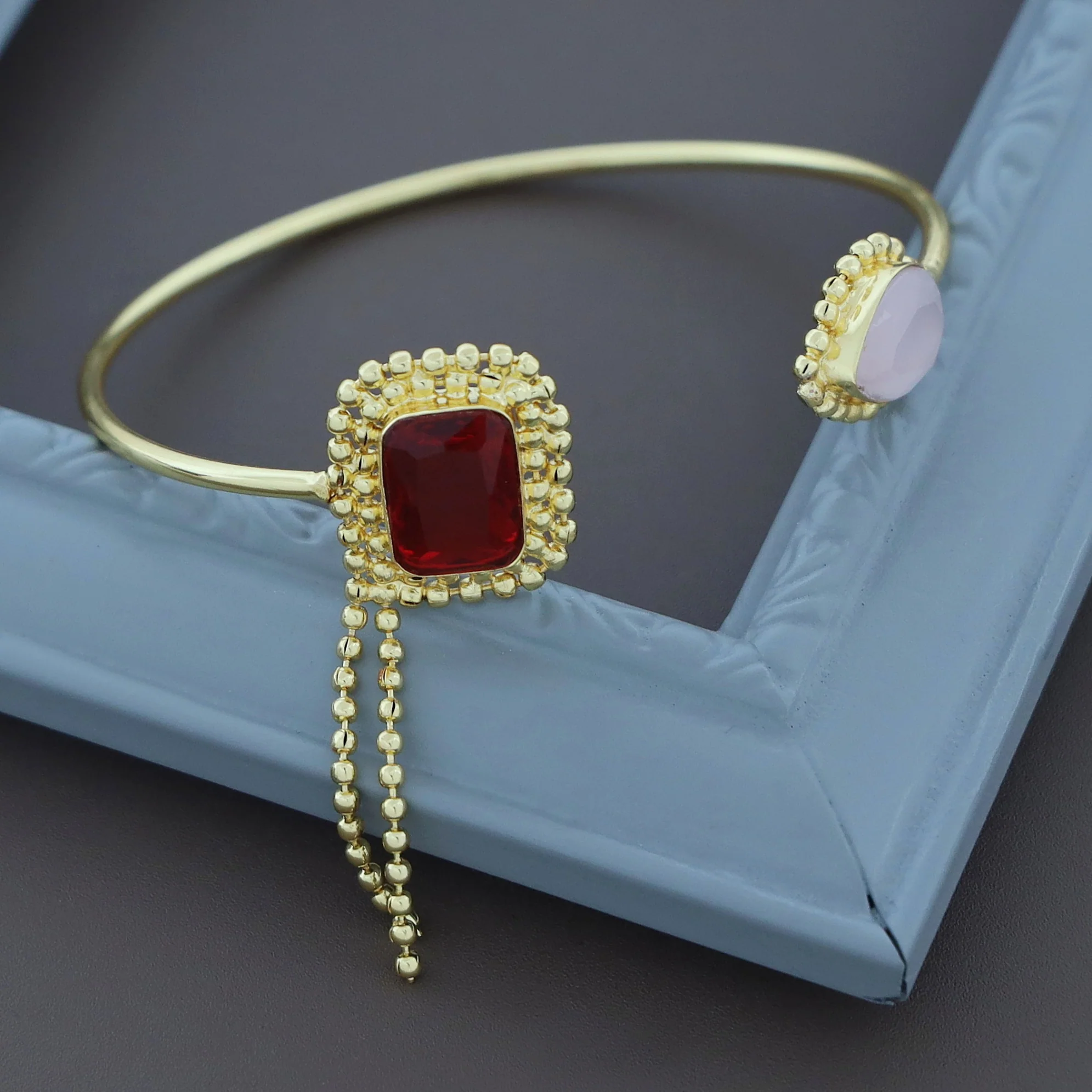 Aarviya Square And Drop Glossy Bangle - Image 9