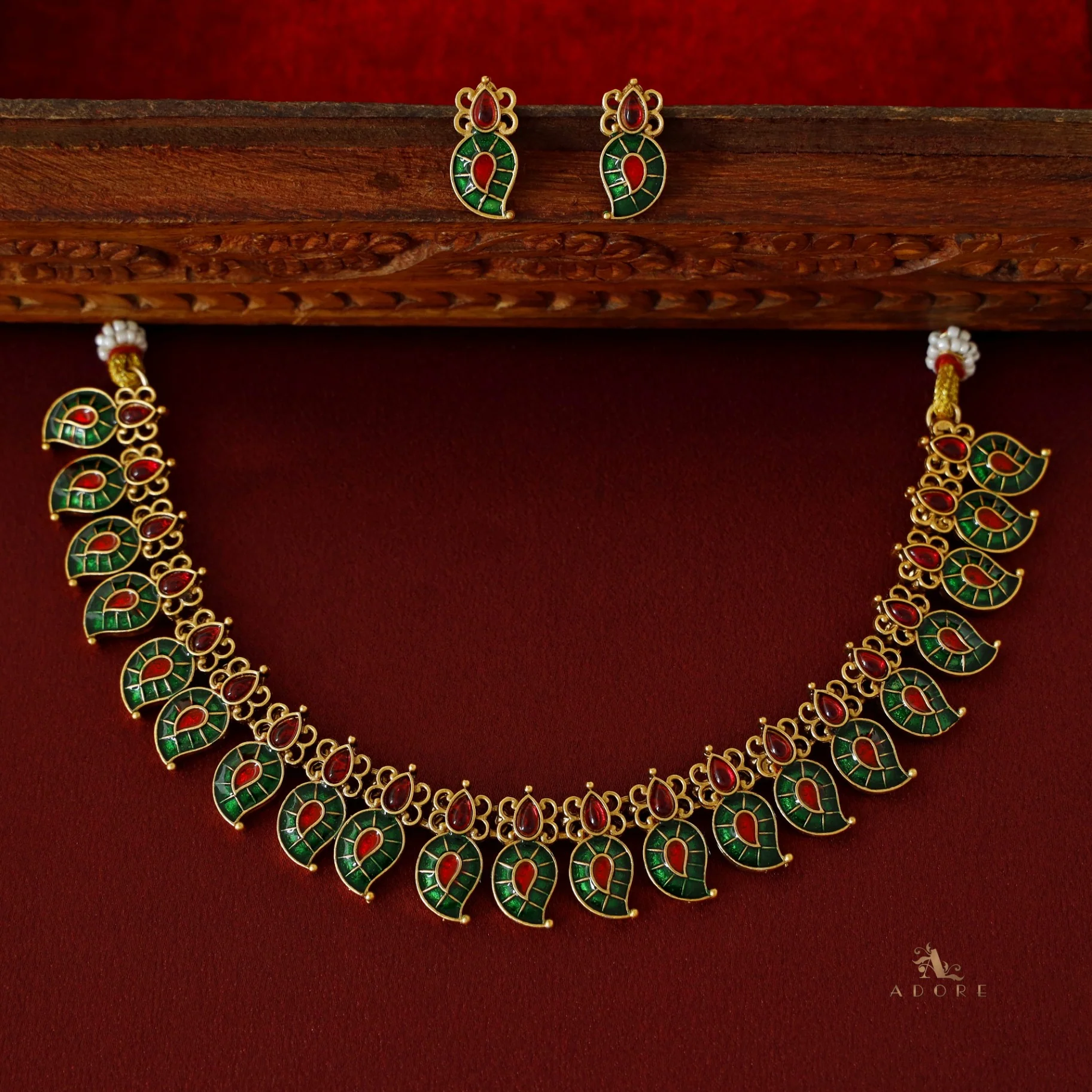 Aarya Devika Neckpiece With Earring - Image 2