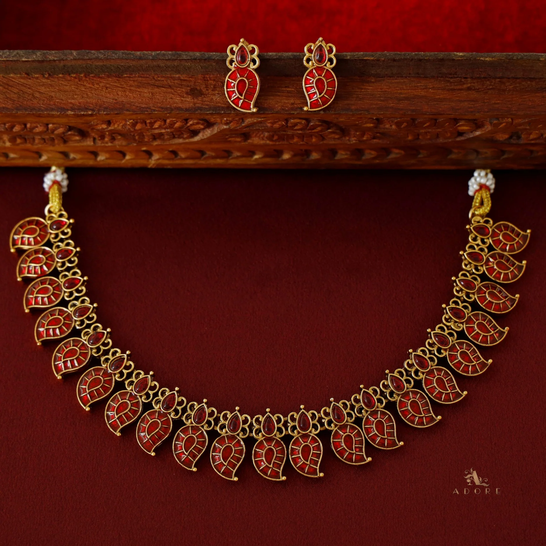 Aarya Devika Neckpiece With Earring - Image 6