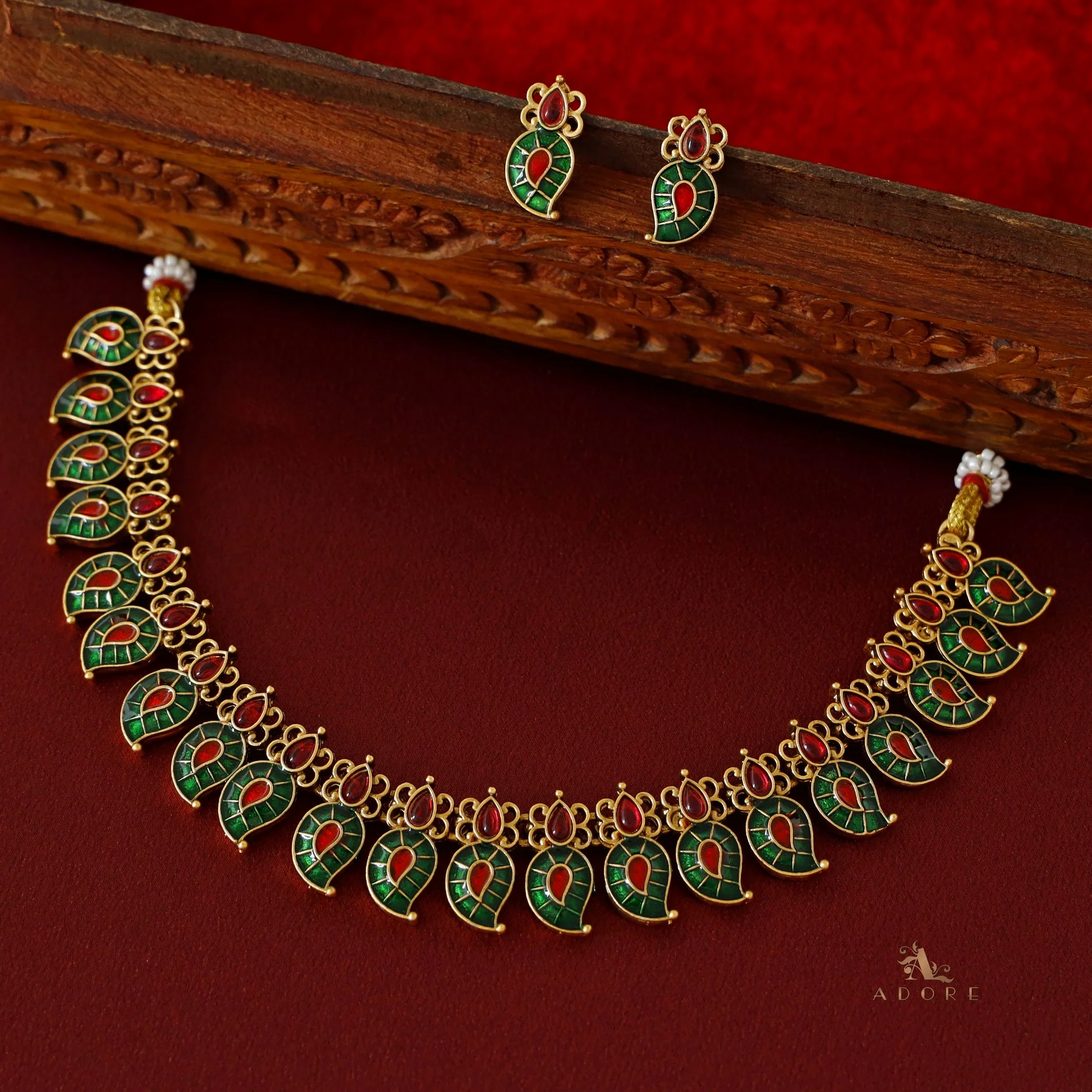 Aarya Devika Neckpiece With Earring - Image 7