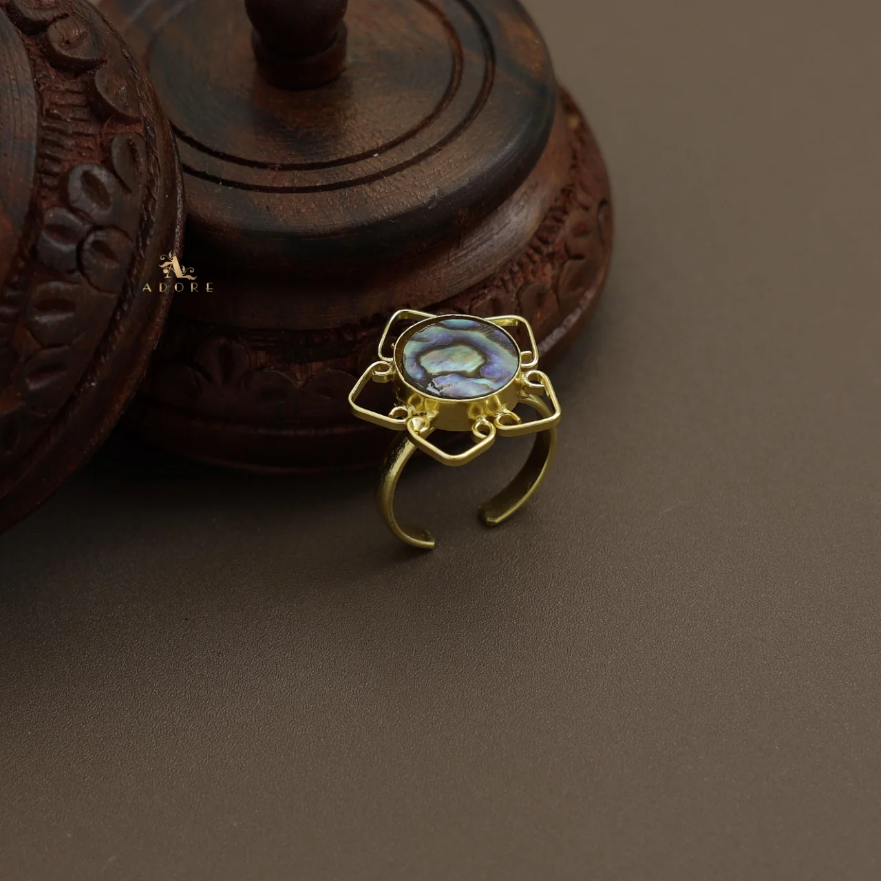 Abalone Flower Ring - Image 3