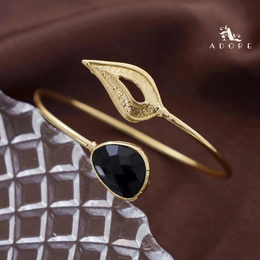 Abriana Glossy Leafy Bangle - Image 5