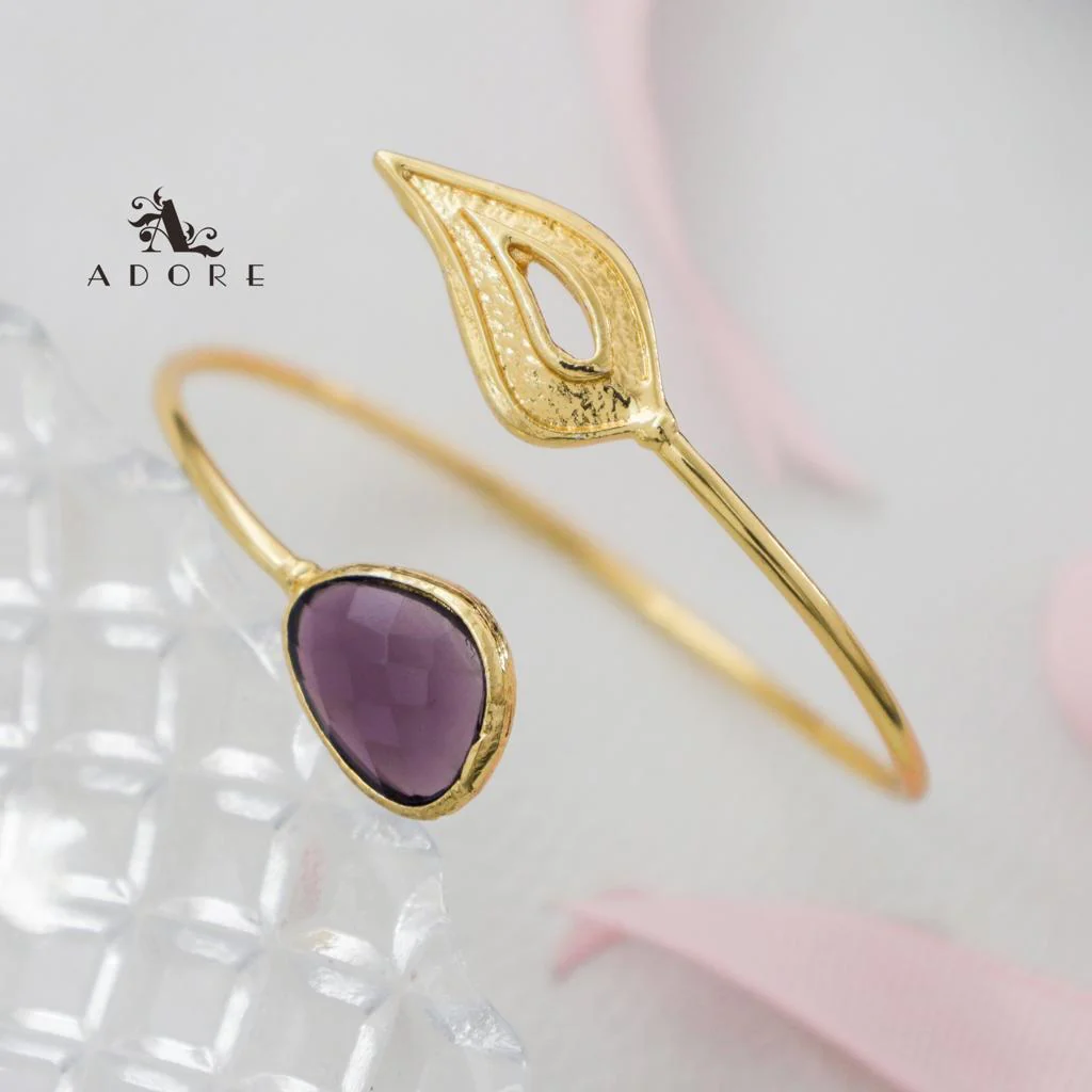 Abriana Glossy Leafy Bangle - Image 9