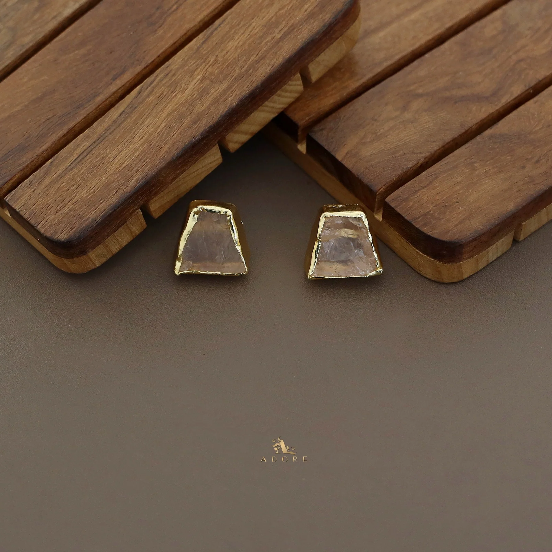Adina 2 Layer Raw Stone + MOP Choker With Earring - Image 15
