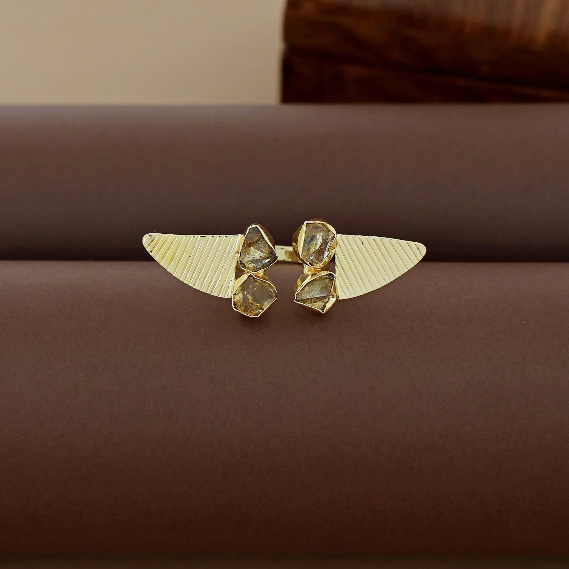 Adley Tetra Raw Stone Eagle Wings Ring - Image 4