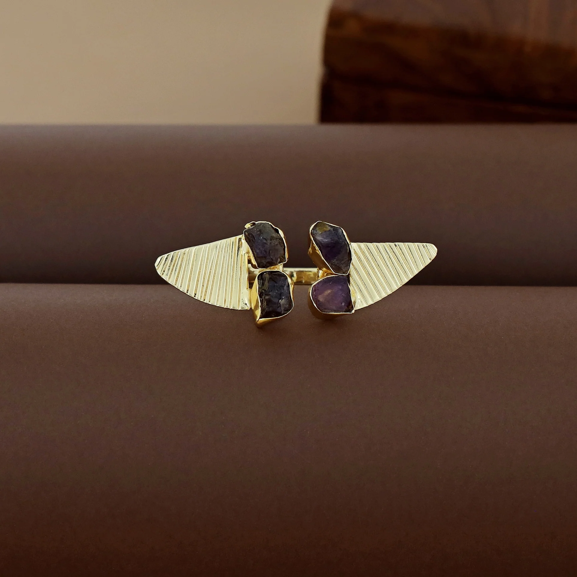 Adley Tetra Raw Stone Eagle Wings Ring - Image 5