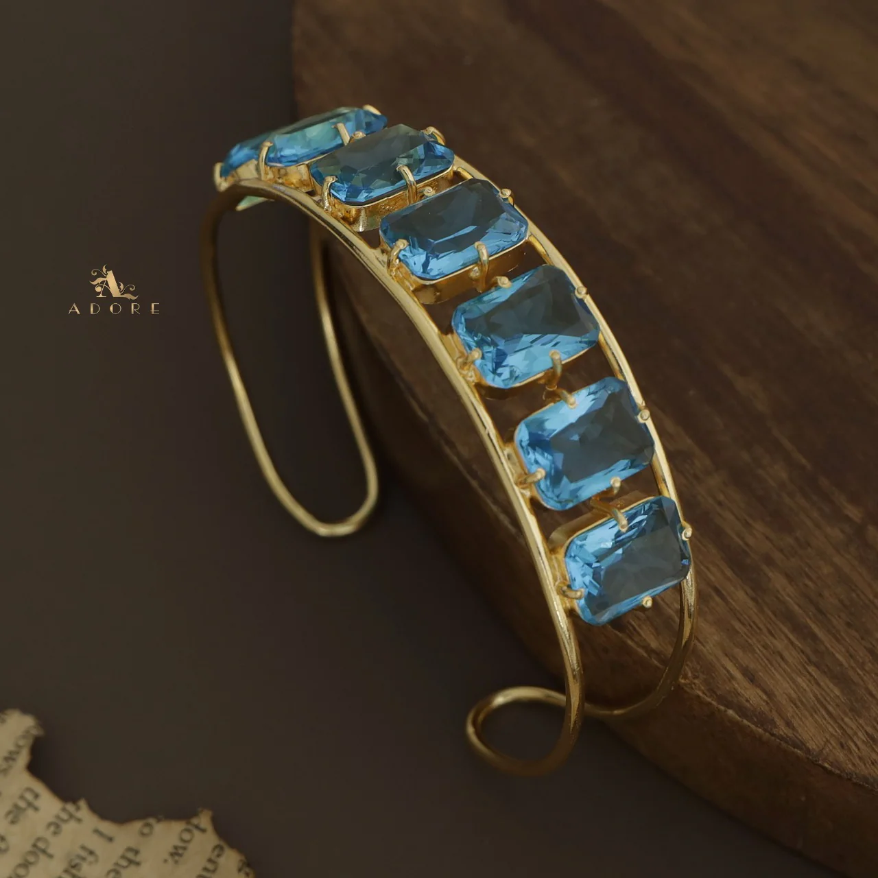 Adonai 7 Stone Rectangle Bangle - Image 10