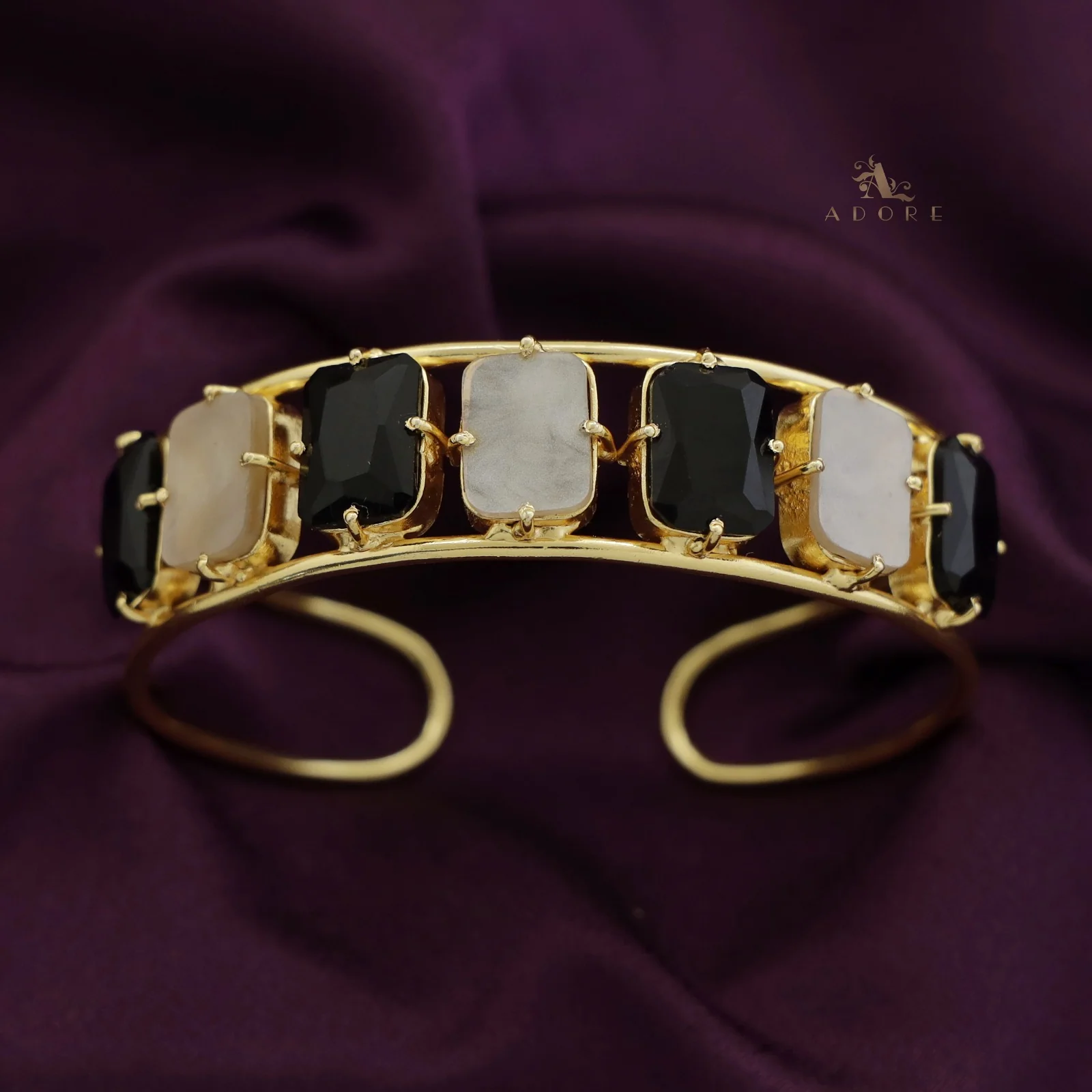 Adonai 7 Stone Rectangle Bangle - Image 13