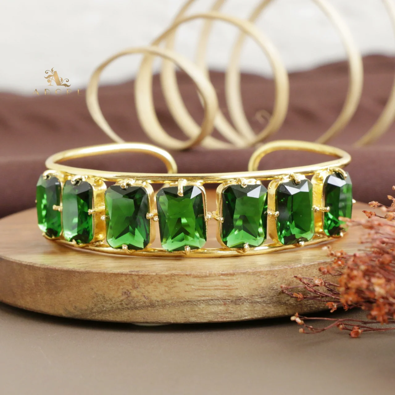 Adonai 7 Stone Rectangle Bangle - Image 4