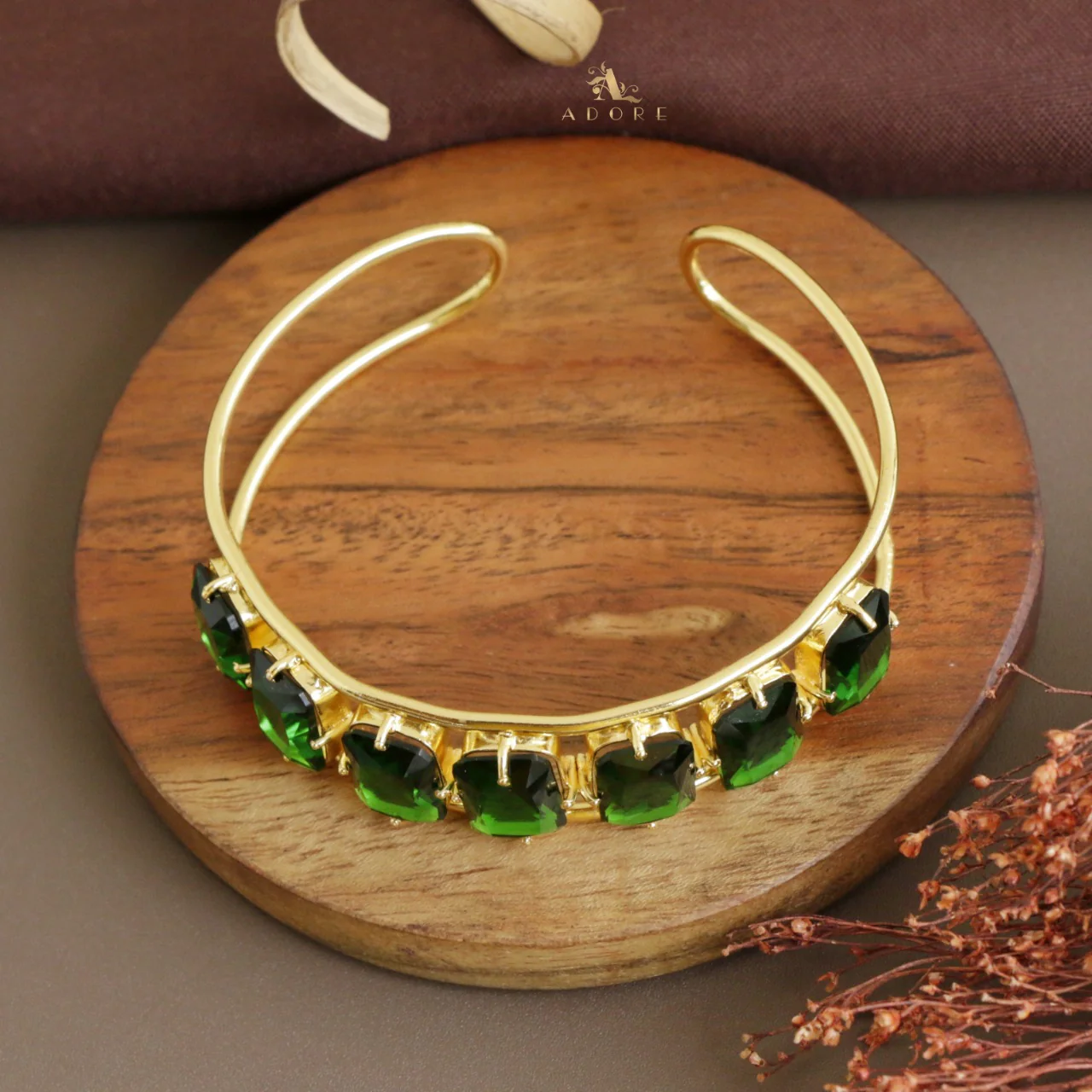 Adonai 7 Stone Rectangle Bangle - Image 6