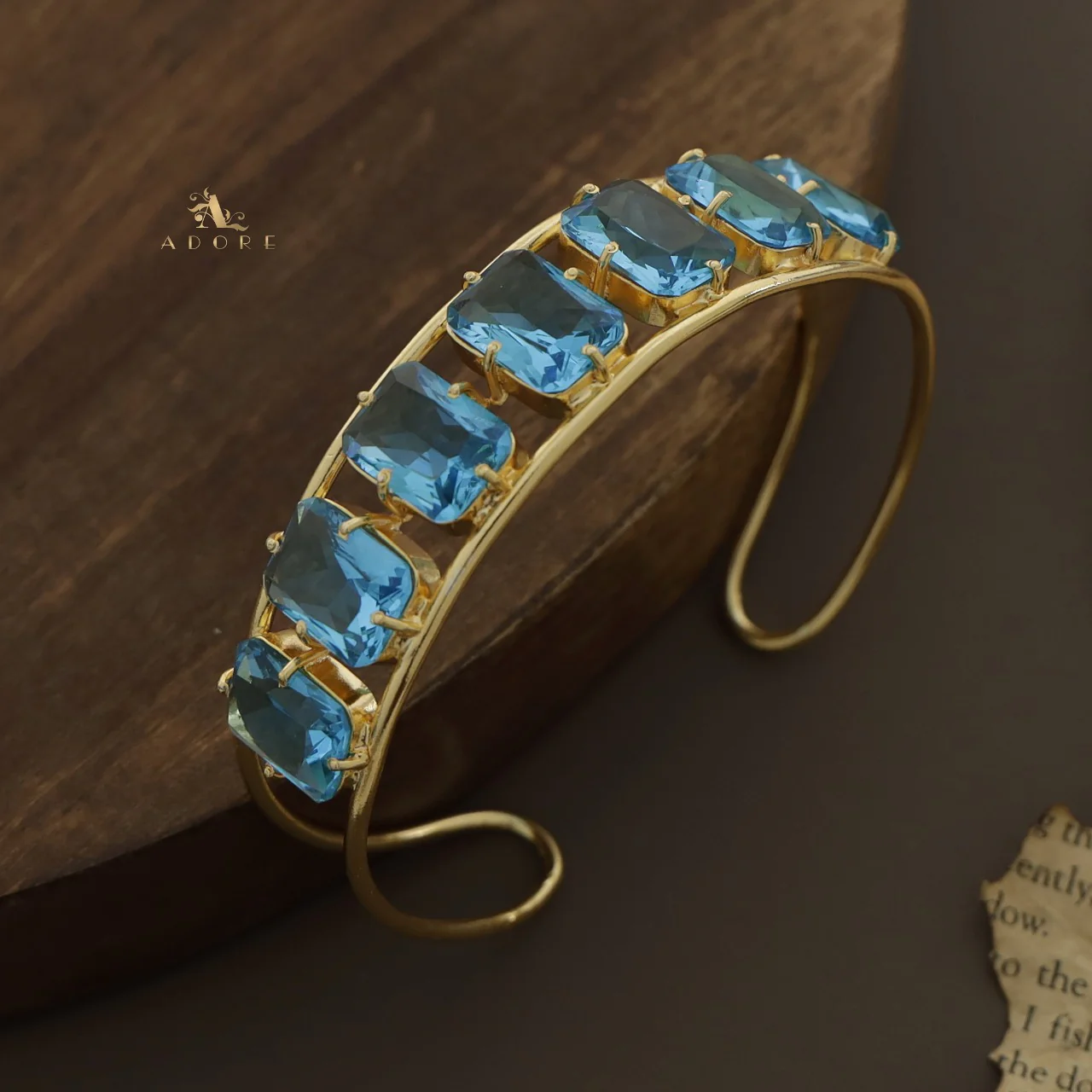 Adonai 7 Stone Rectangle Bangle - Image 8