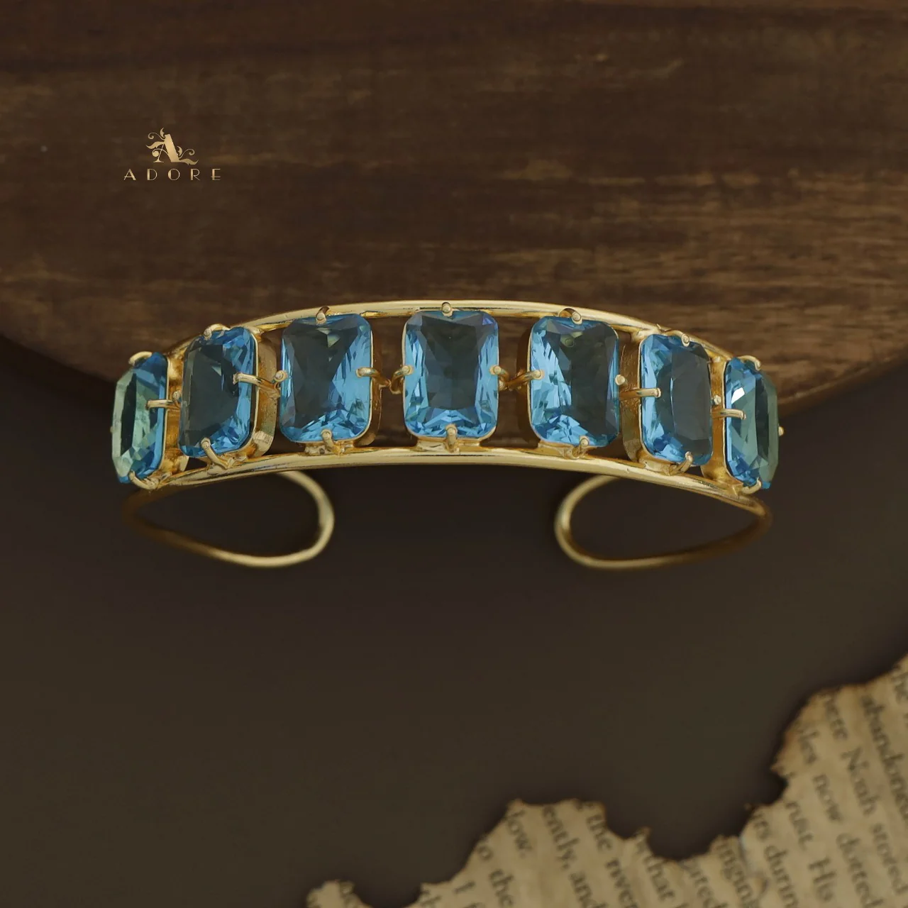 Adonai 7 Stone Rectangle Bangle - Image 9