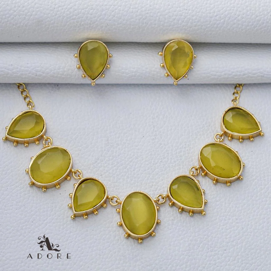 Adore - 7 Stone Neckpiece with Studs (Colour Options) - Image 3