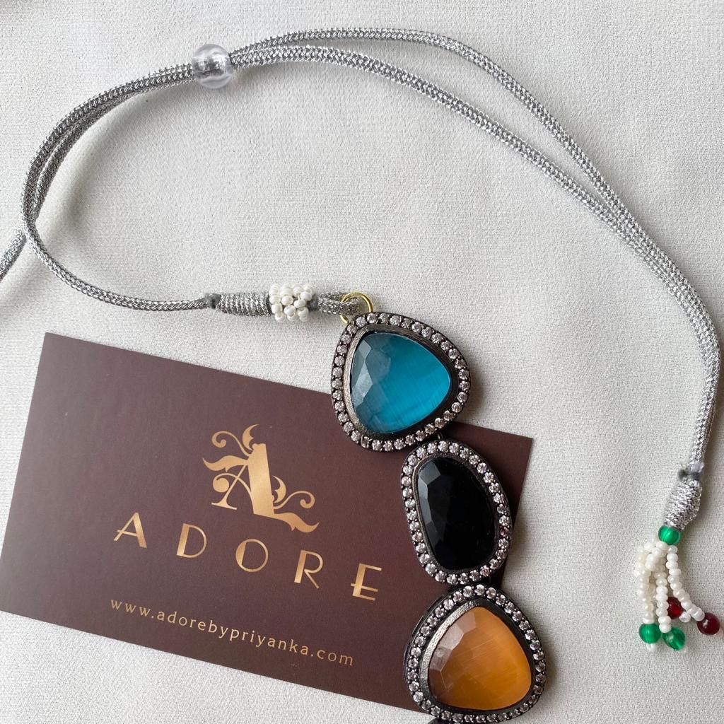 Adore - Multicolour Elite Neck Piece With Earring - Image 14