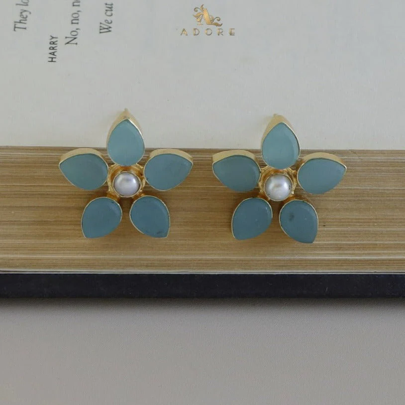 Adore Raw Stone - Flower Earring (Colours Available) - Image 13