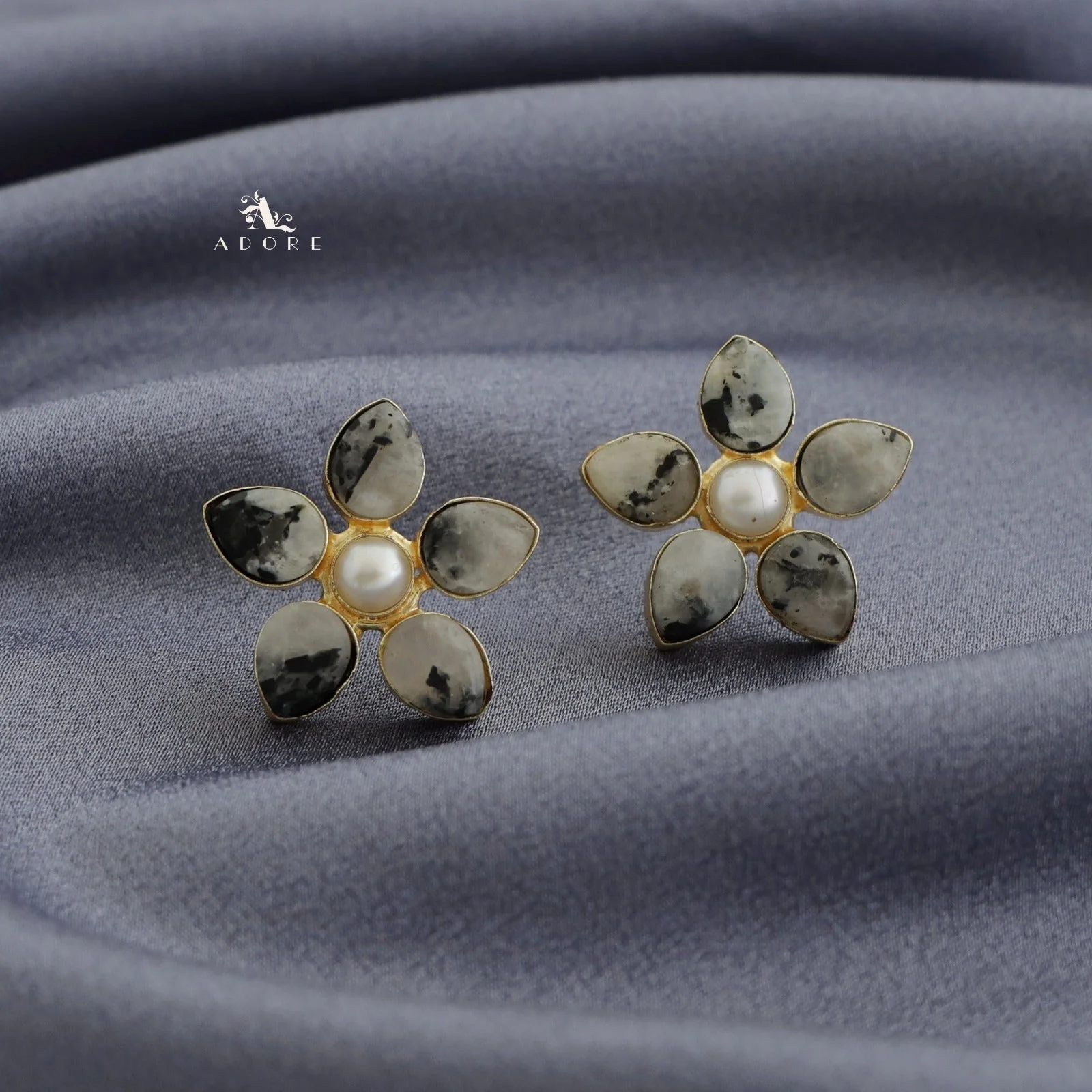 Adore Raw Stone - Flower Earring (Colours Available) - Image 16