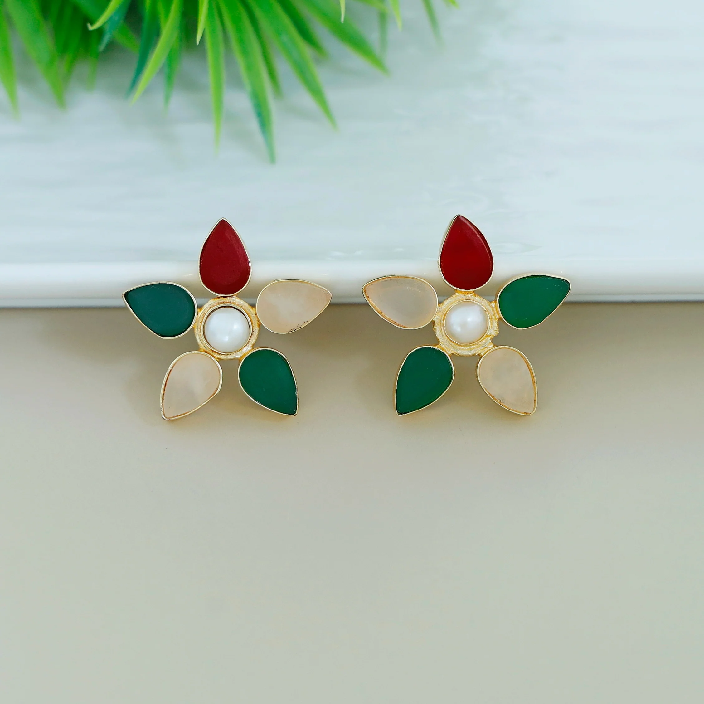 Adore Raw Stone - Flower Earring (Colours Available) - Image 19