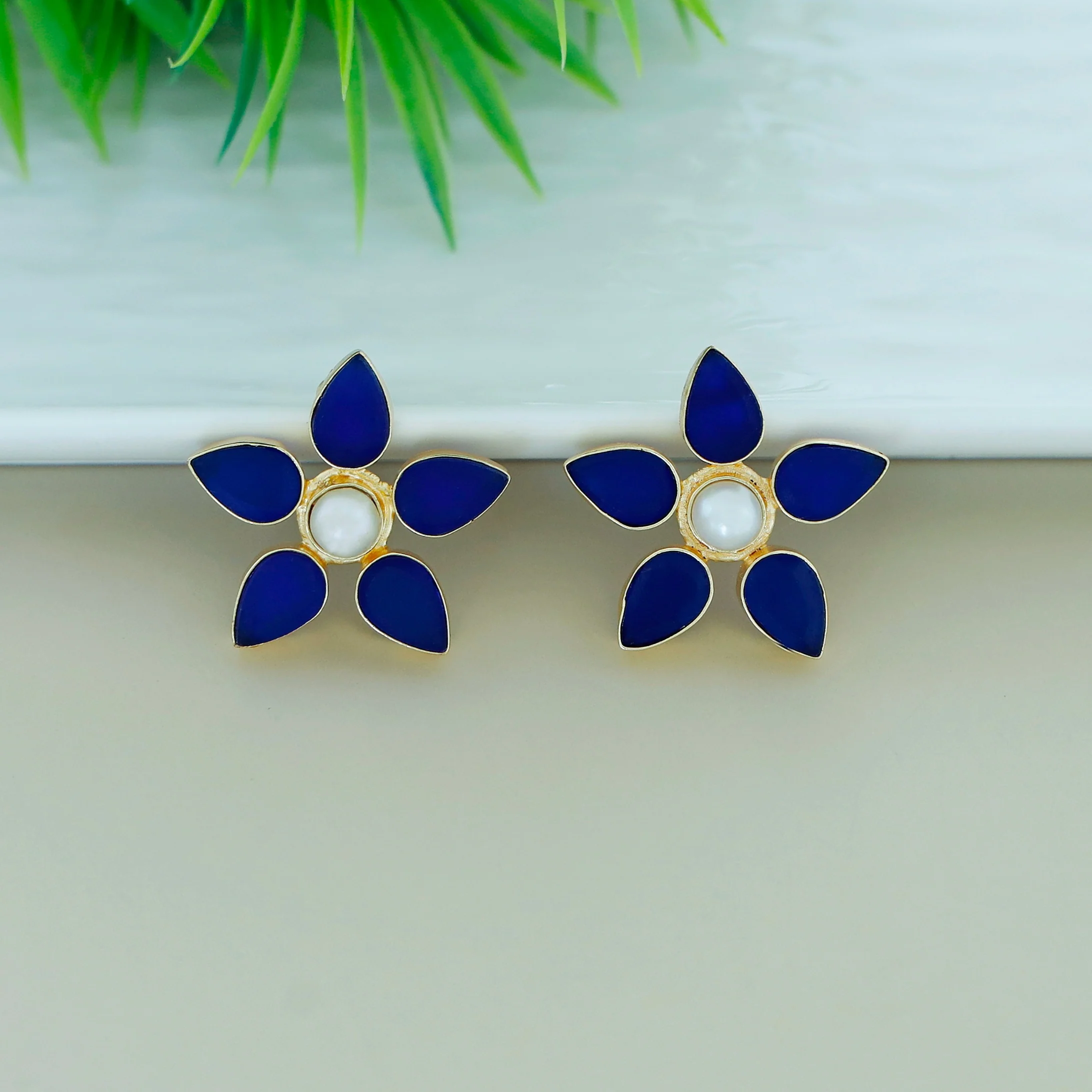 Adore Raw Stone - Flower Earring (Colours Available) - Image 2