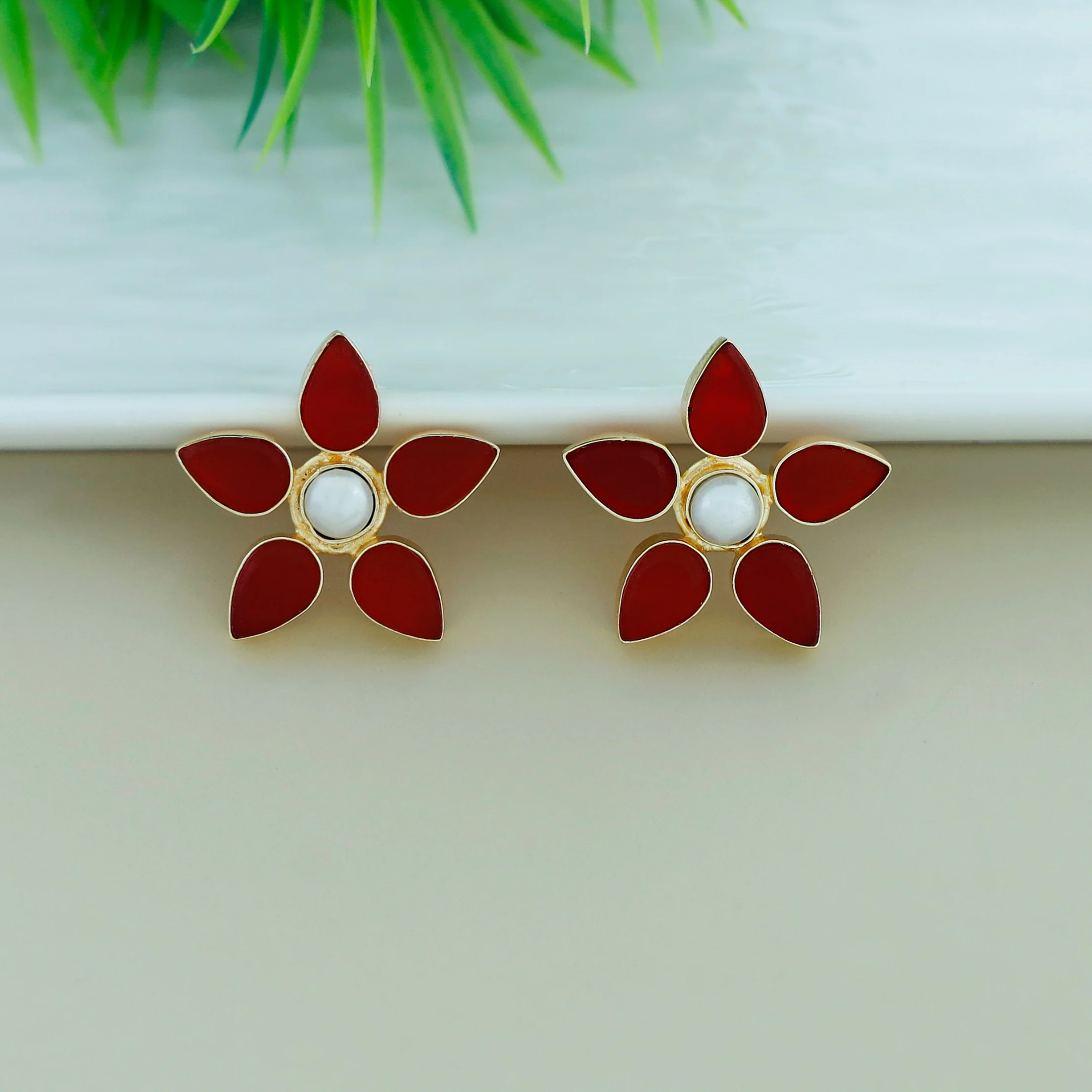Adore Raw Stone - Flower Earring (Colours Available) - Image 20