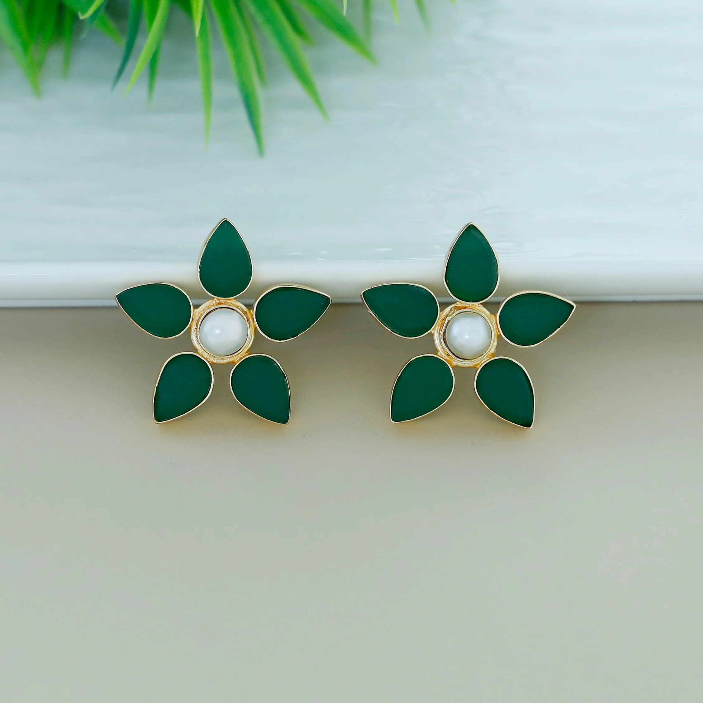 Adore Raw Stone - Flower Earring (Colours Available) - Image 21