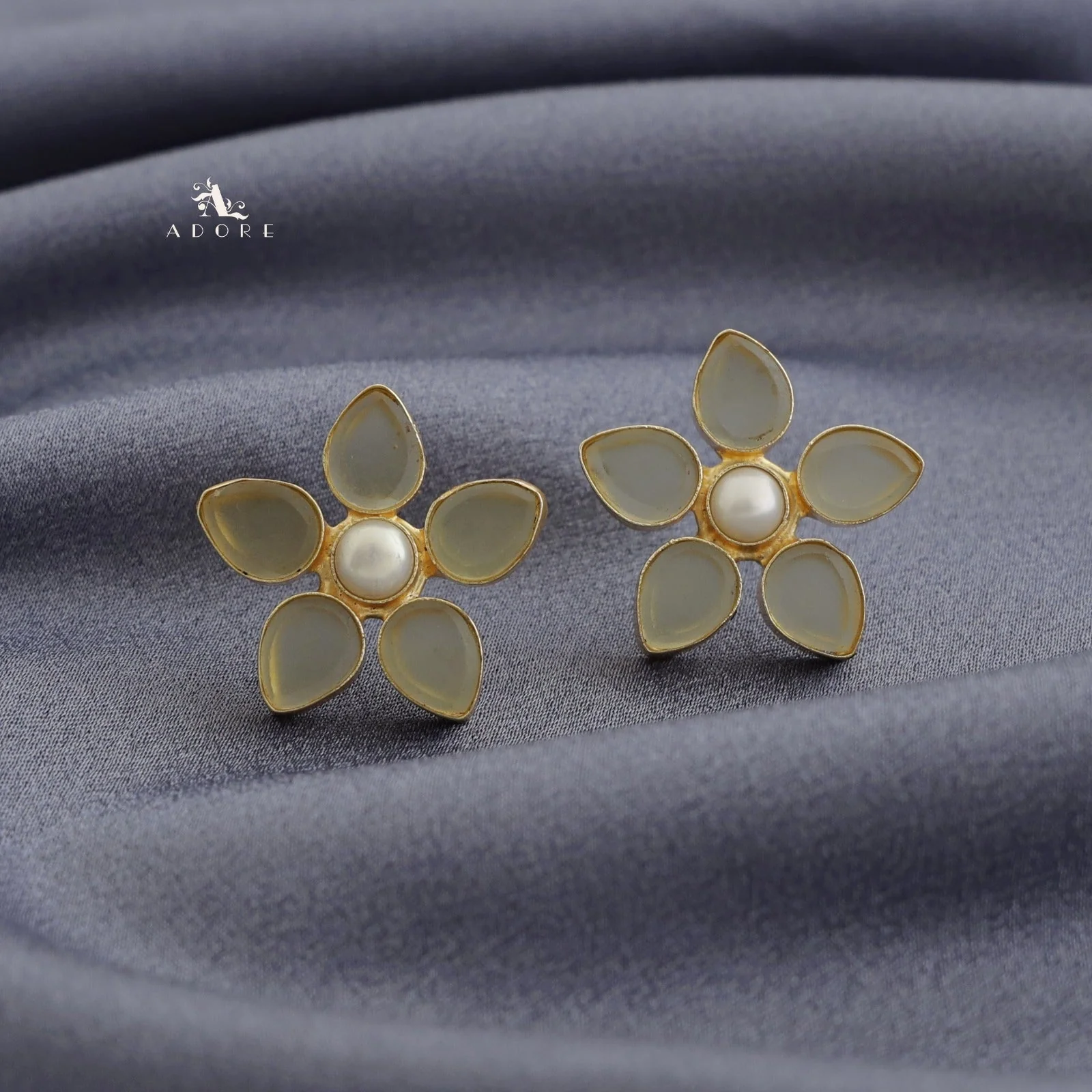 Adore Raw Stone - Flower Earring (Colours Available) - Image 22
