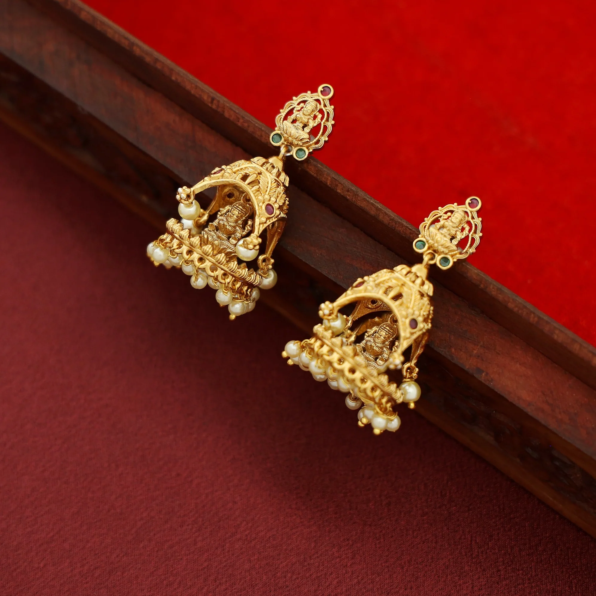 Adritha Devi Prathishta Pearl Jhumka - Image 3