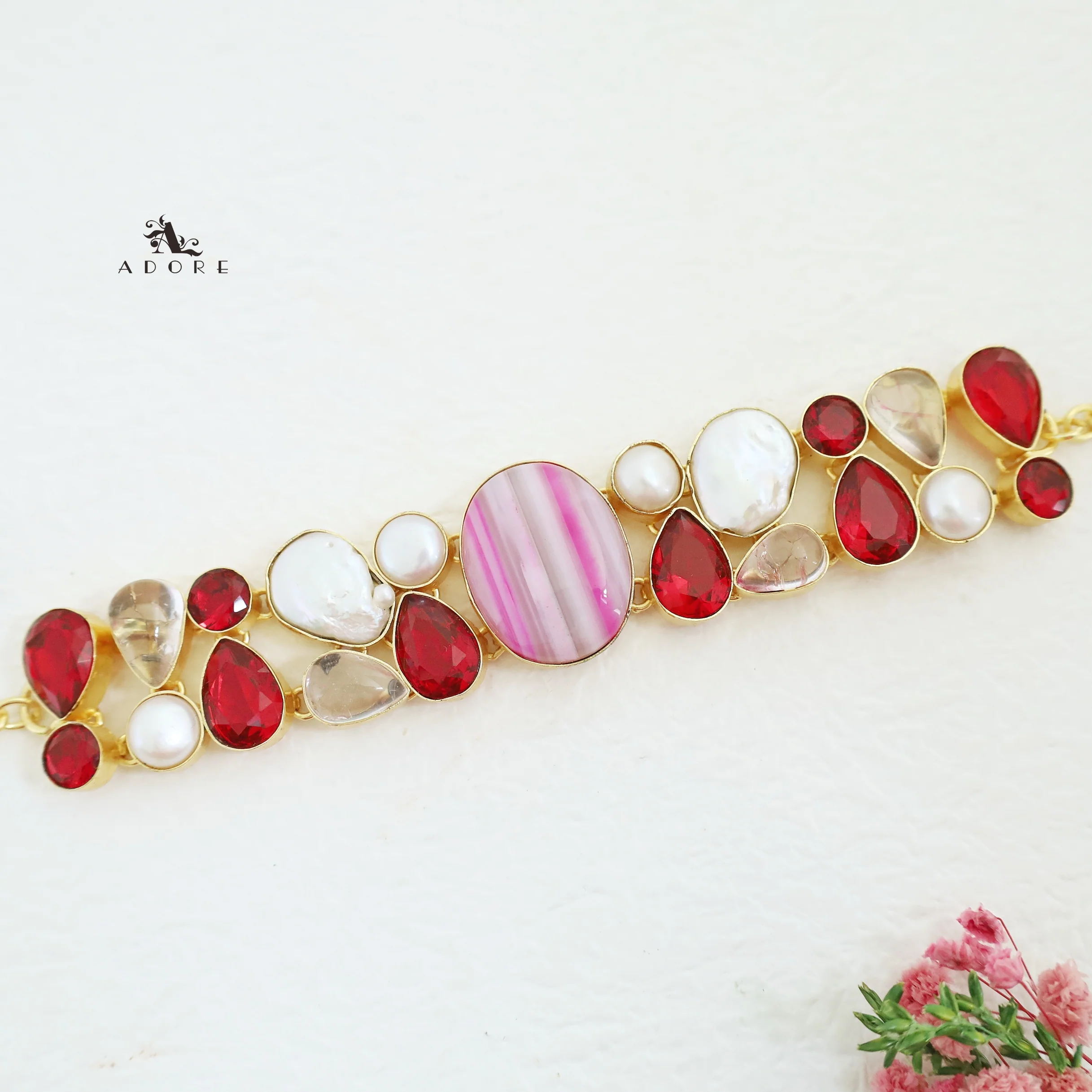 Aelin Baroque Stone + Glossy Pearl Choker - Image 2