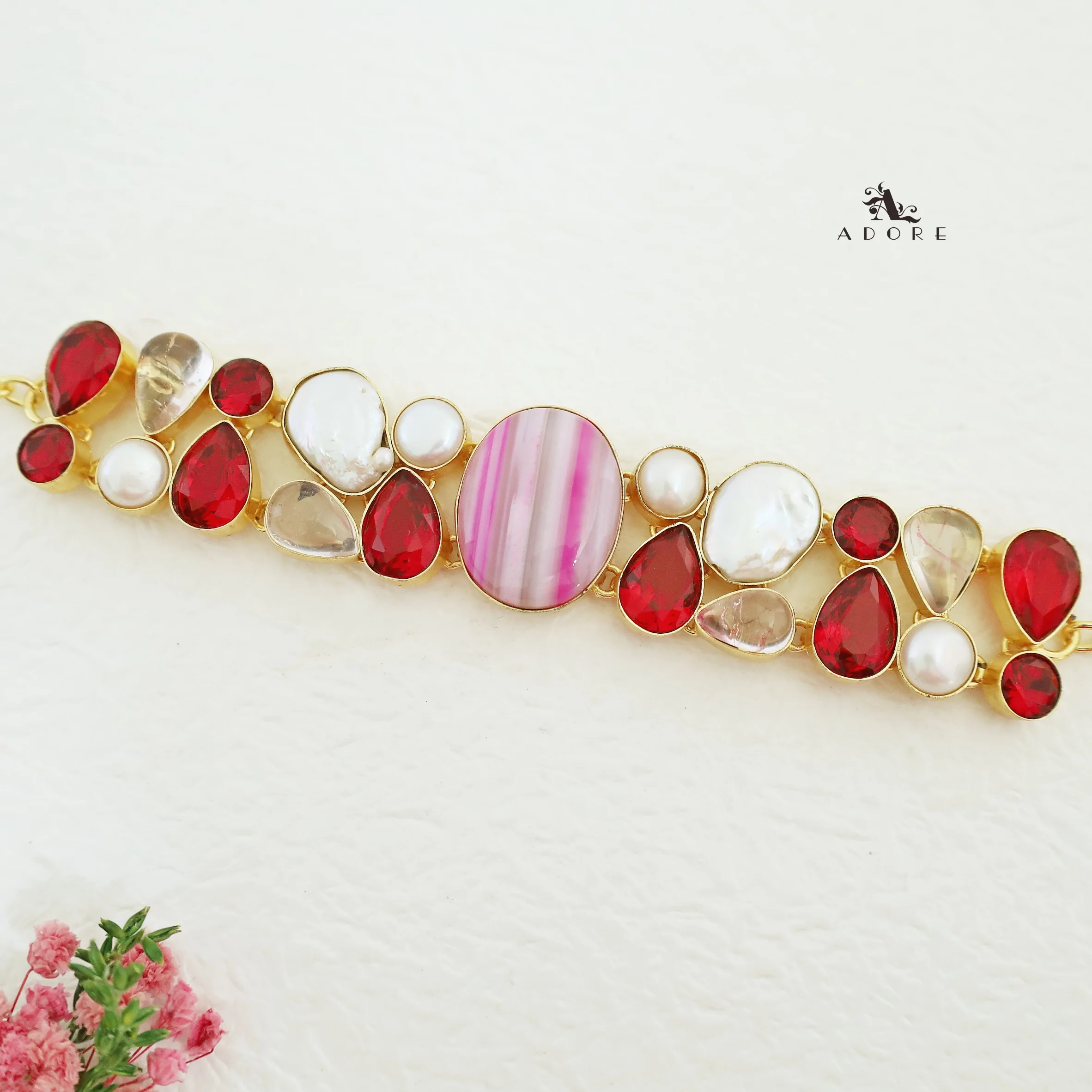 Aelin Baroque Stone + Glossy Pearl Choker - Image 3