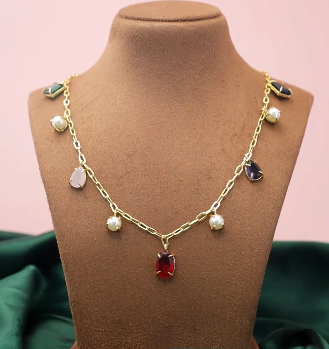 Agneta Glossy Pearl Neckpiece - Image 2