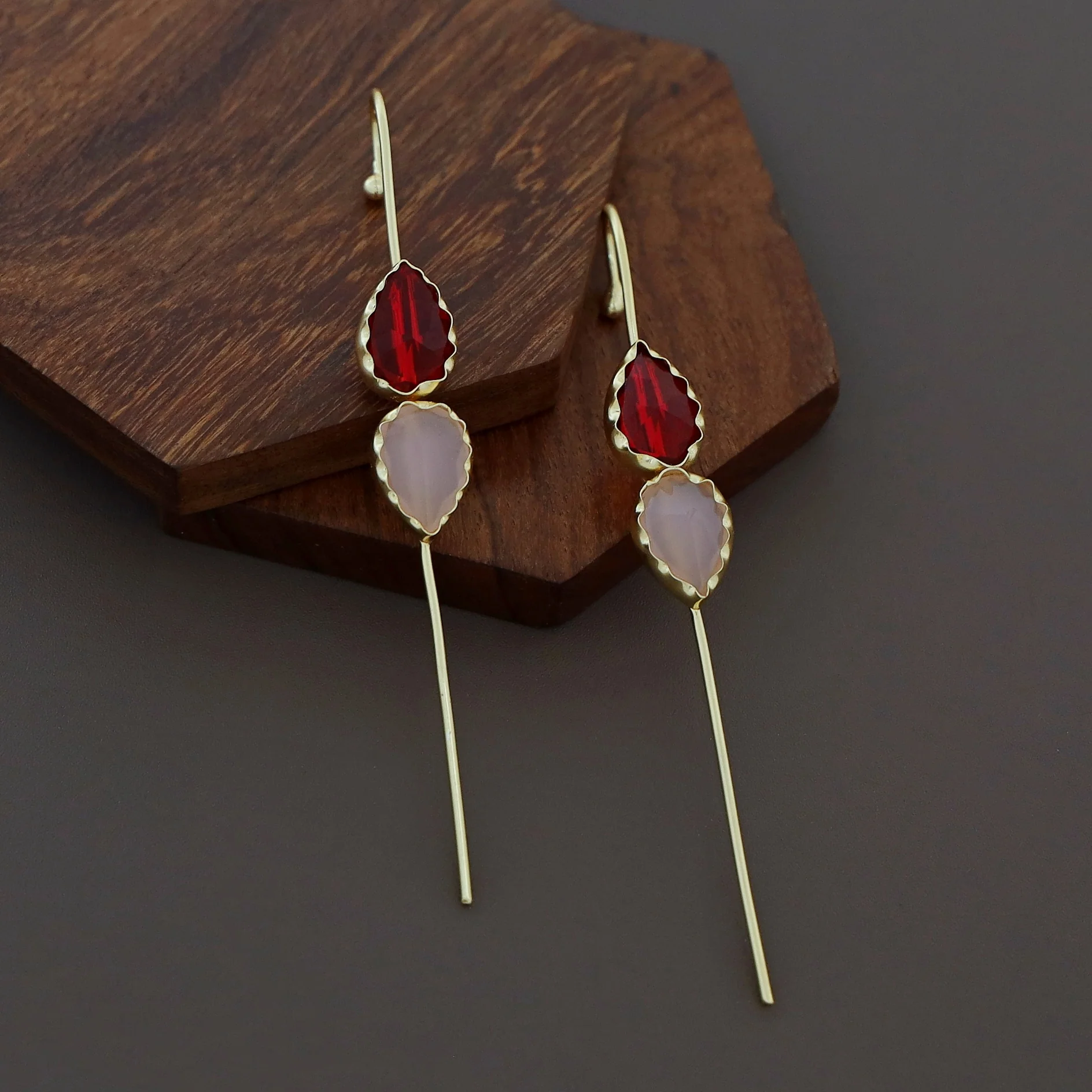 Ahanza Dual Glossy Ear-Cuff (Set Of 2) - Image 2
