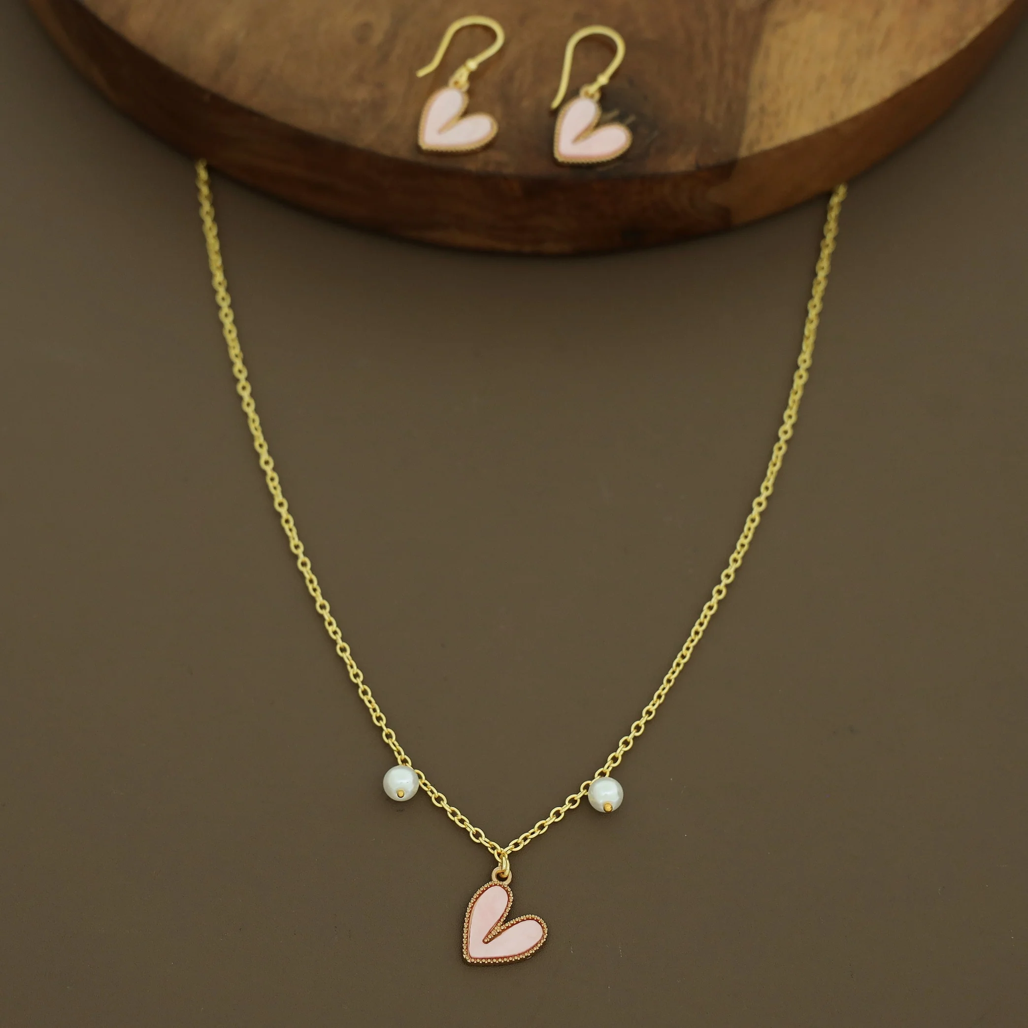 Ahava Pearl Heart Neckpiece With Drop - Image 7