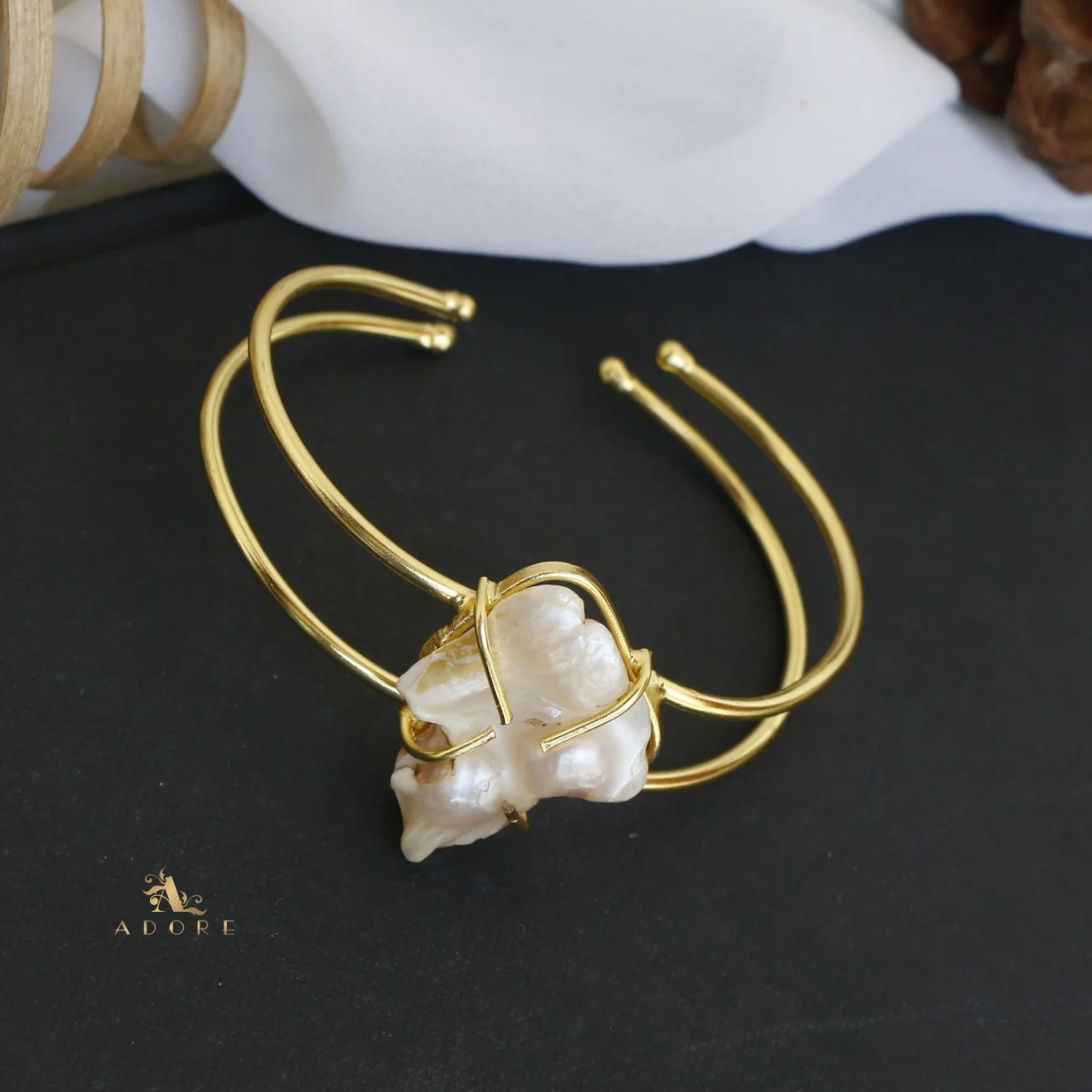 Ailine Golden Baroque Bracelet - Image 3