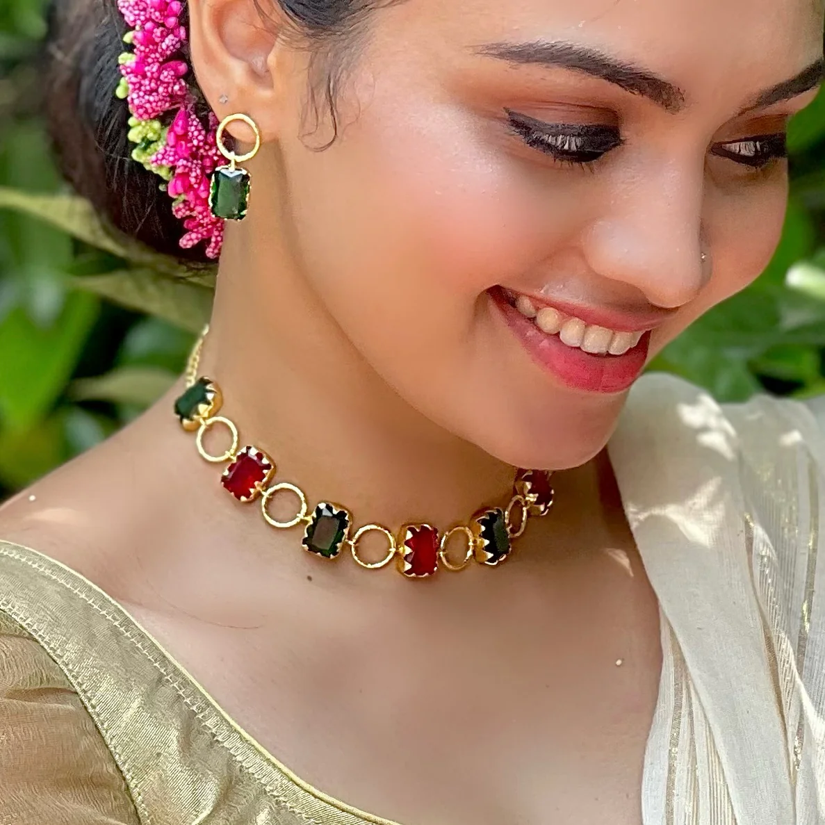 Aira Short Neckpiece/Choker with Stud - Image 8