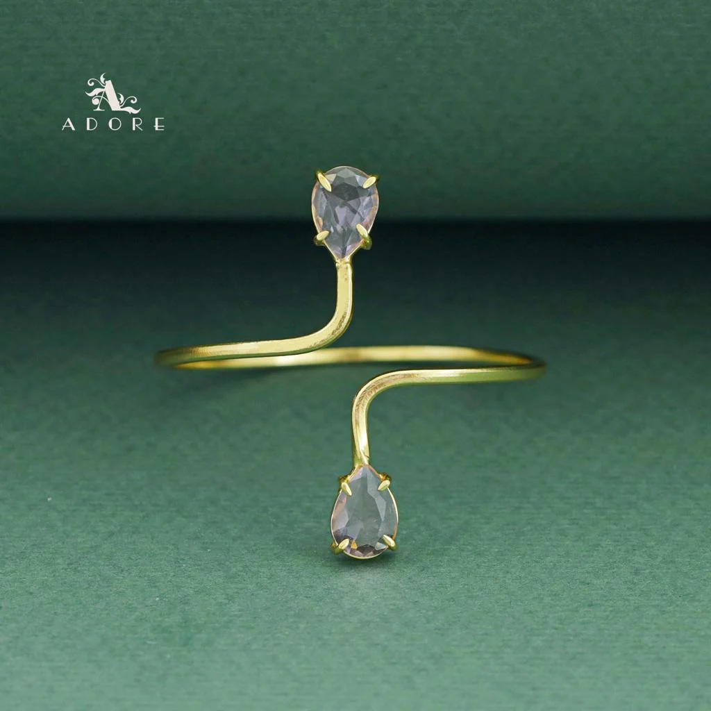 Aisa Dual Claw Glossy Drop Bangle - Image 11