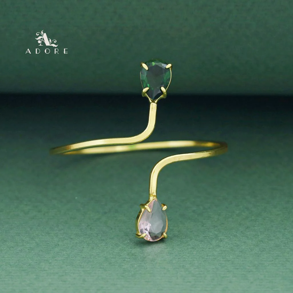 Aisa Dual Claw Glossy Drop Bangle - Image 2