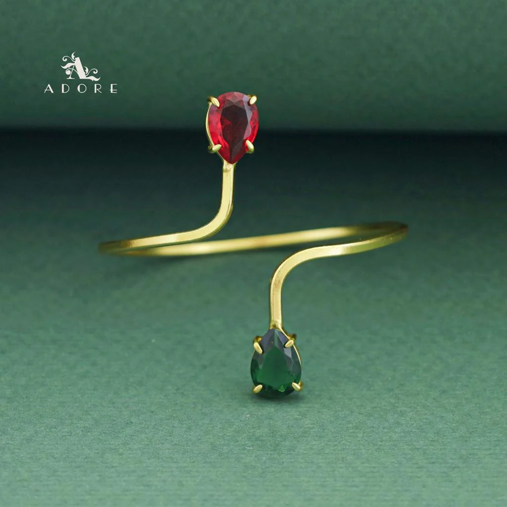 Aisa Dual Claw Glossy Drop Bangle - Image 8