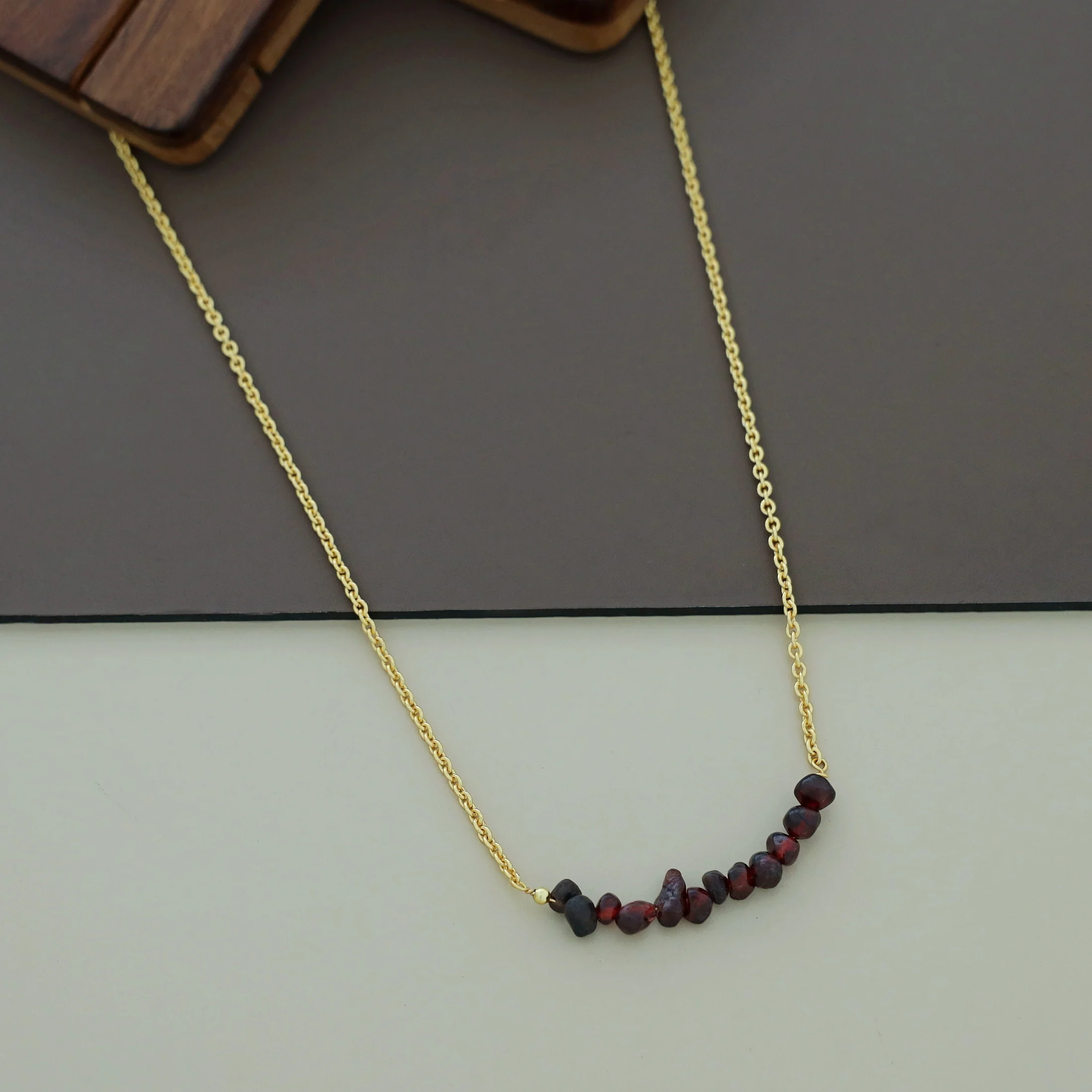Aiza Golden Raw Stone Neckpiece - Image 3