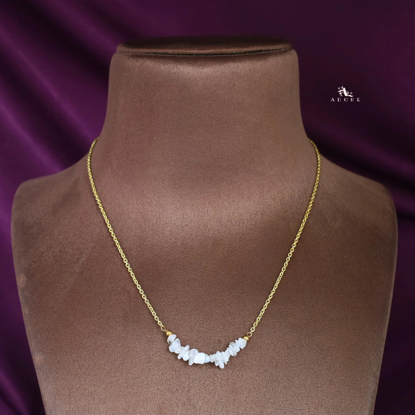 Aiza Golden Raw Stone Neckpiece - Image 8