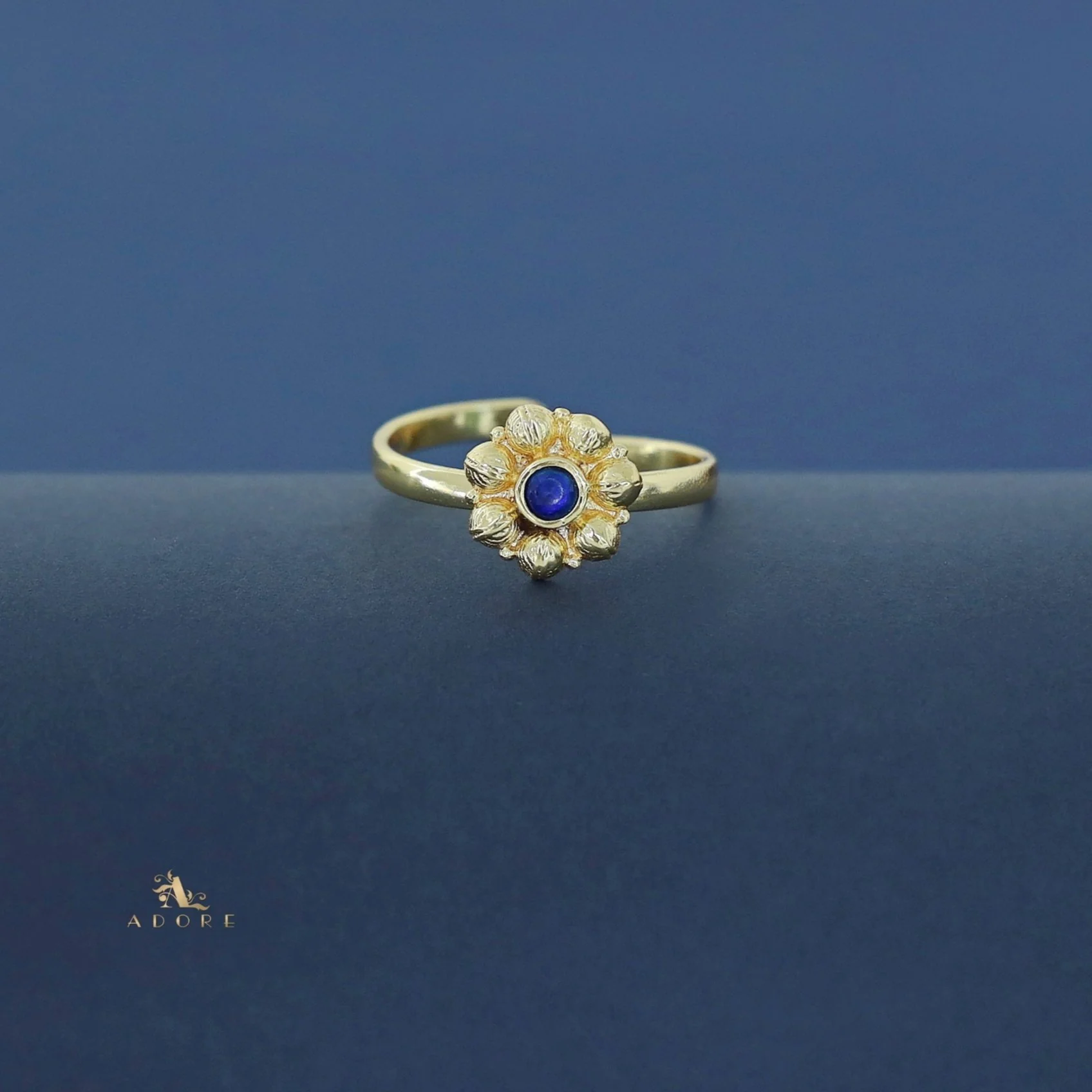 Akshya Golden Flower Ring - Image 3