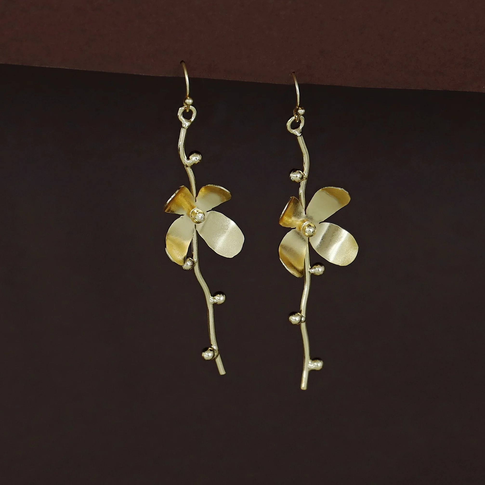 Aleah Golden Flower Drop - Image 4