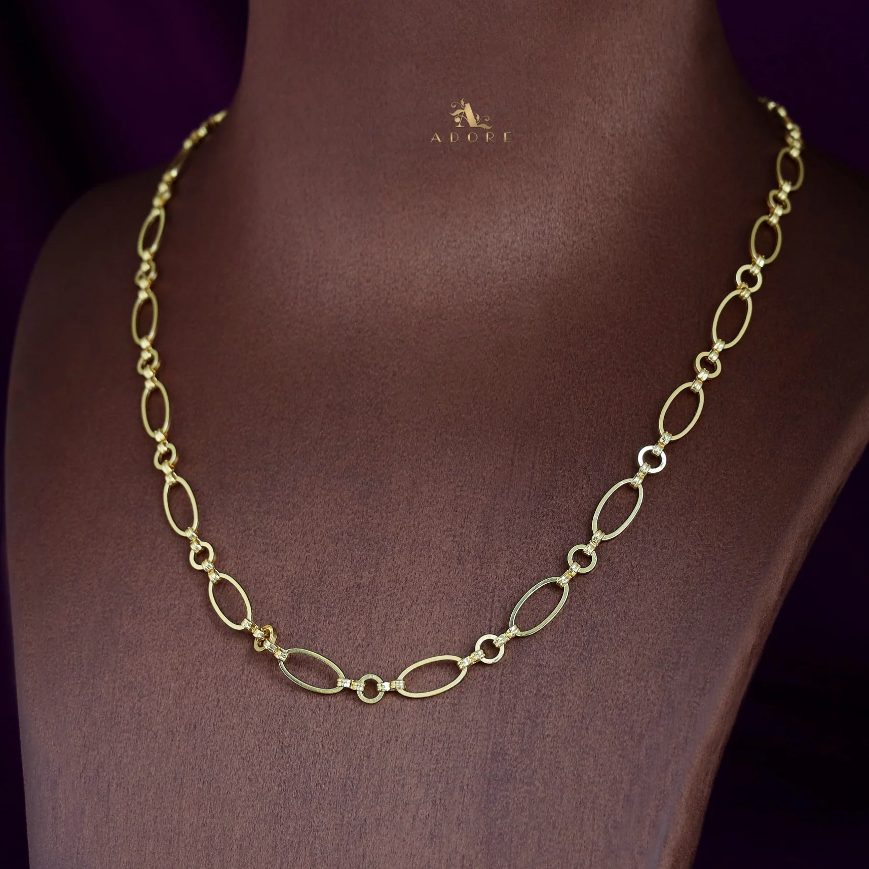 Alex Golden Oval And Circle Neckpiece - Image 4