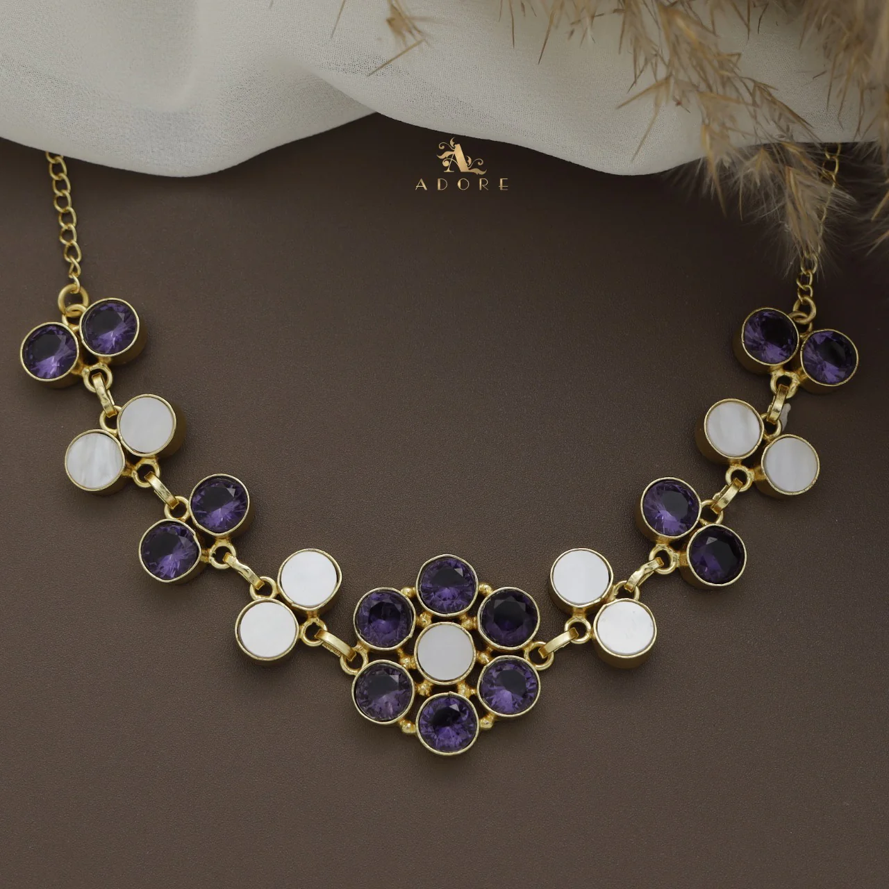 Alicent Flower Choker / Short Neckpiece - Image 7