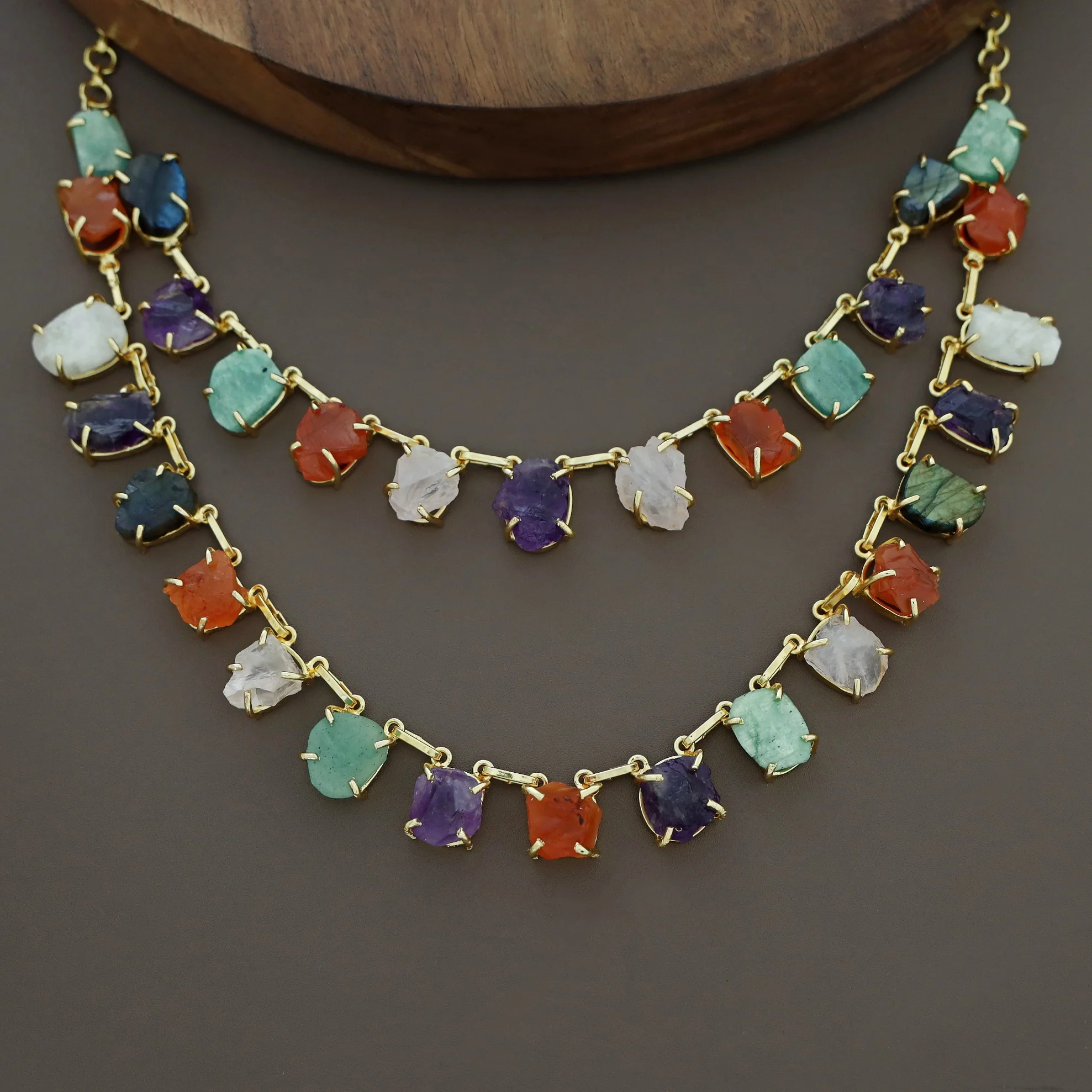 Eminent 2 Layer Raw Stone Neckpiece - Image 2