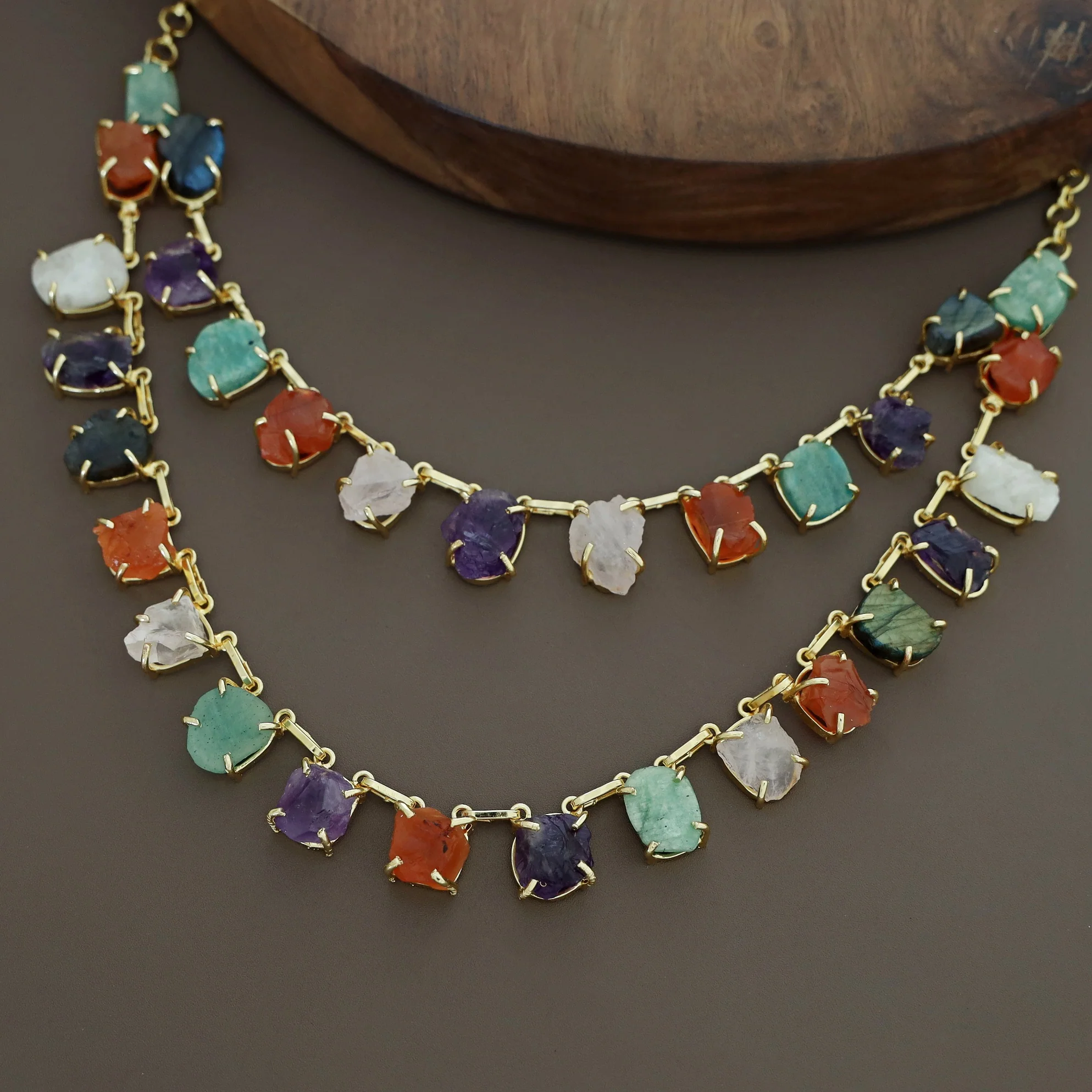 Eminent 2 Layer Raw Stone Neckpiece - Image 4
