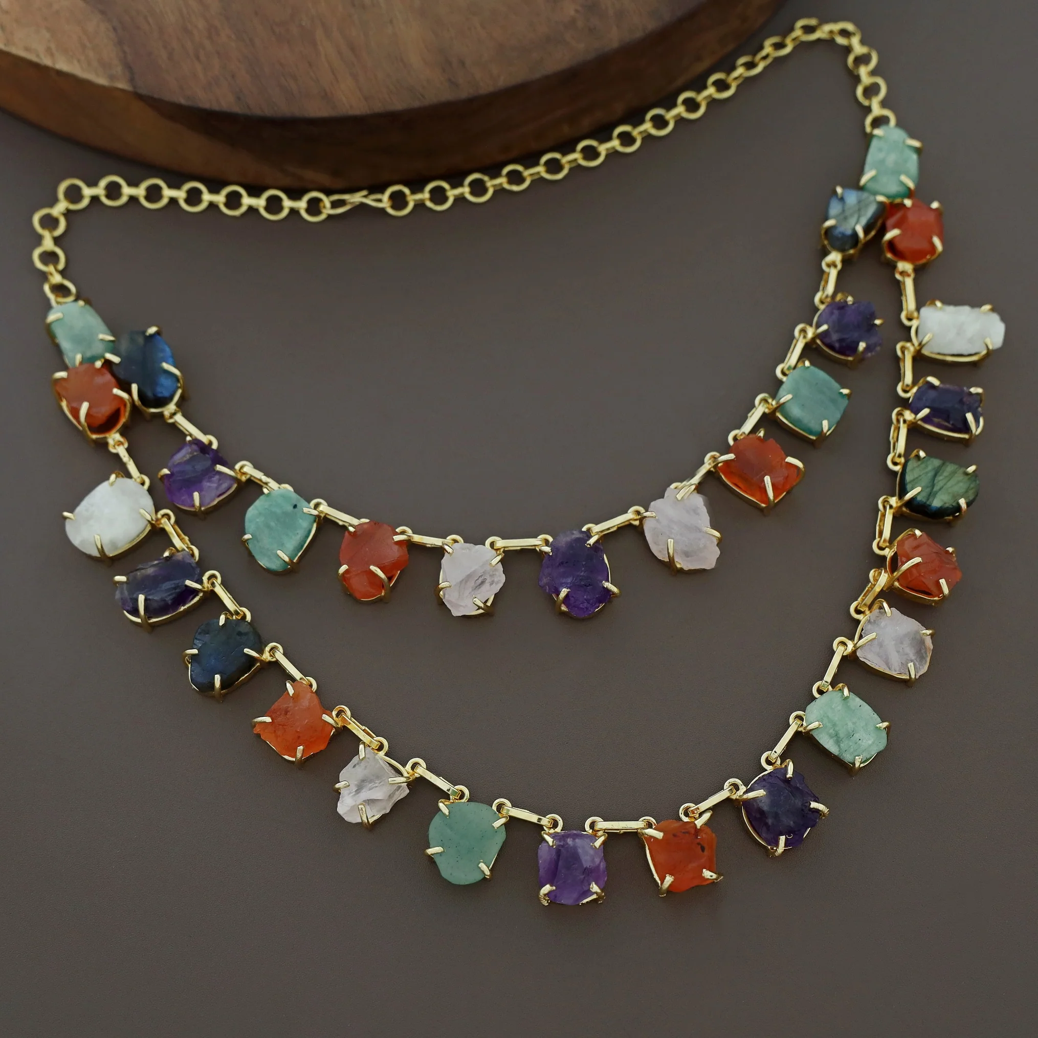 Eminent 2 Layer Raw Stone Neckpiece - Image 5