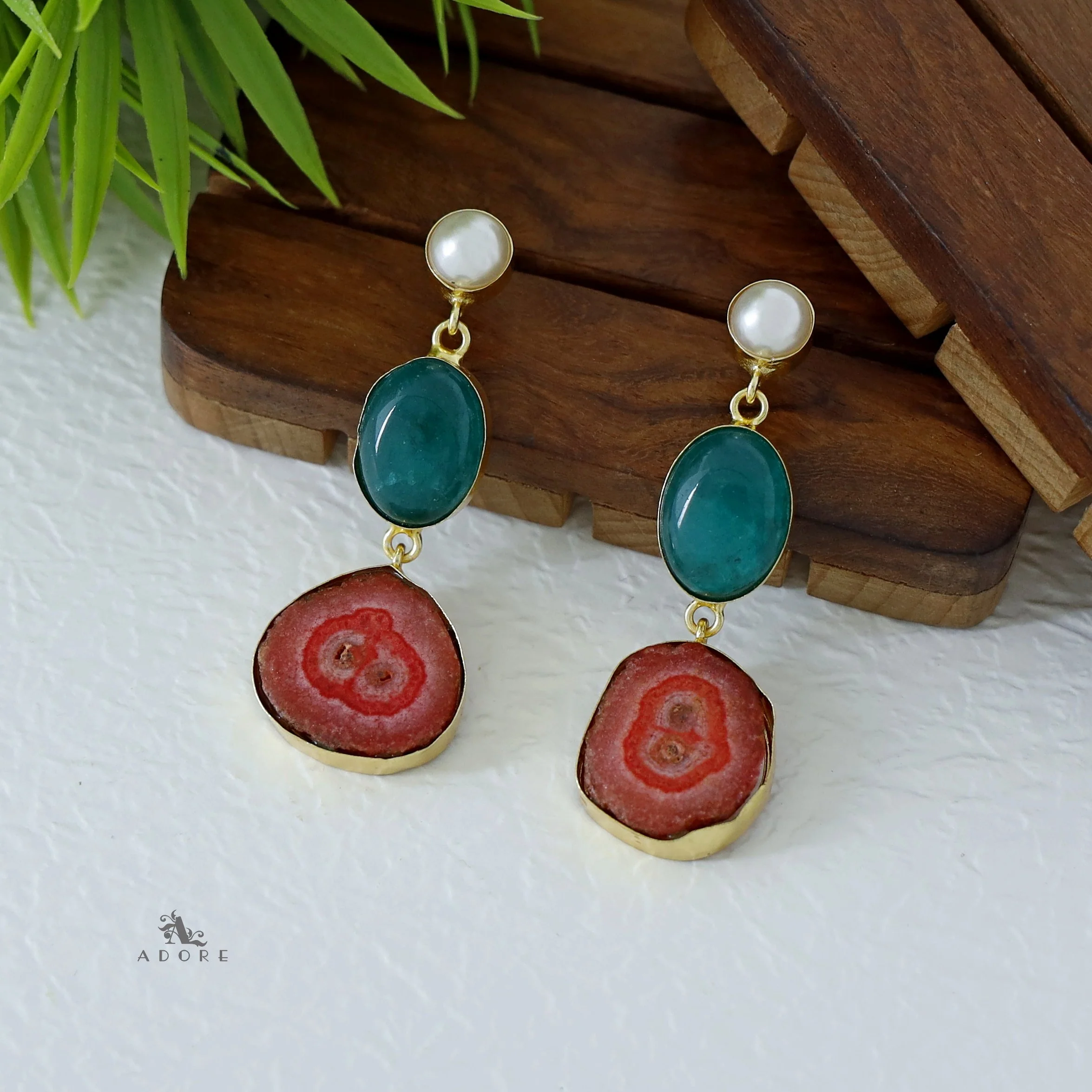 Alyn Pearl Solar Agate Earring - Image 12