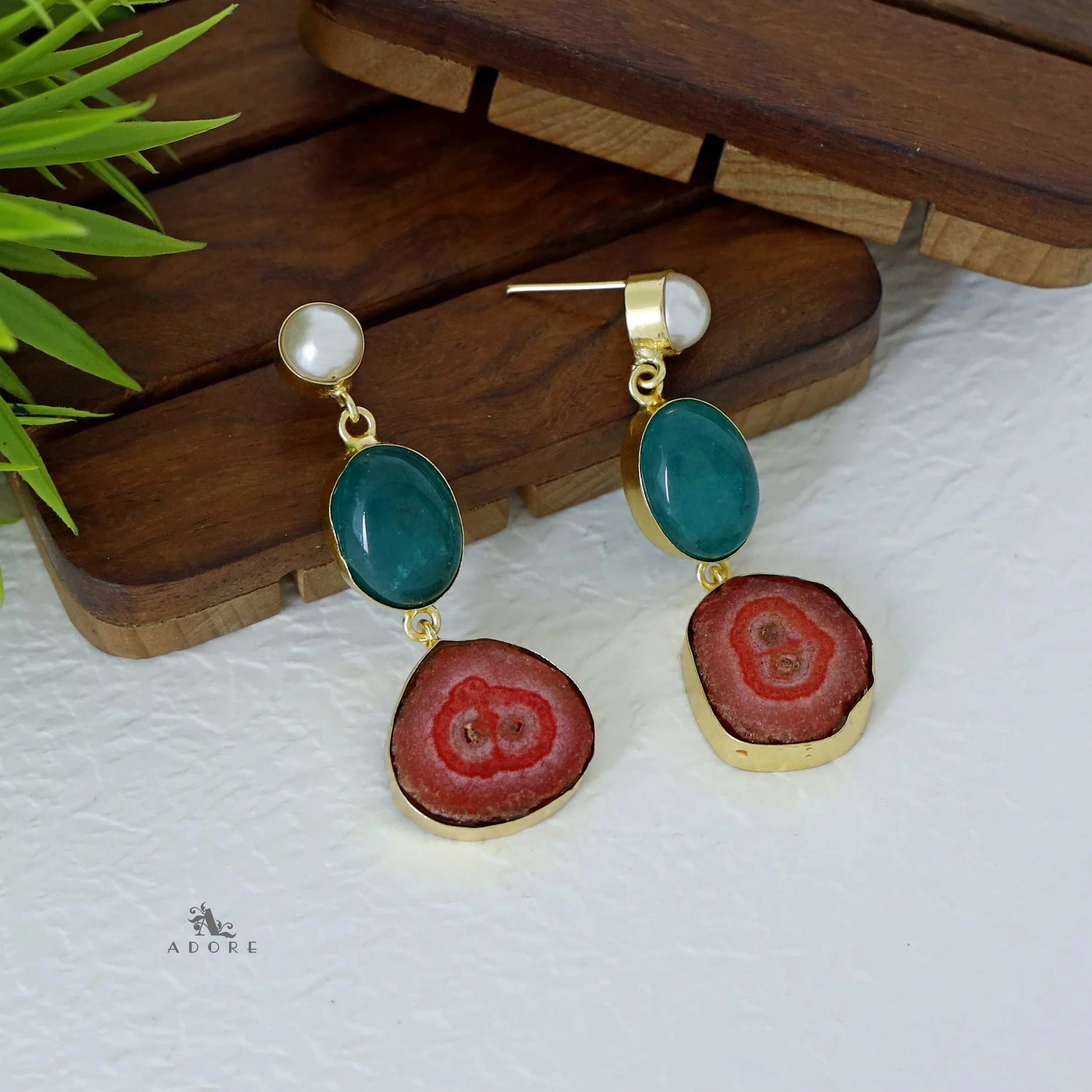 Alyn Pearl Solar Agate Earring - Image 13