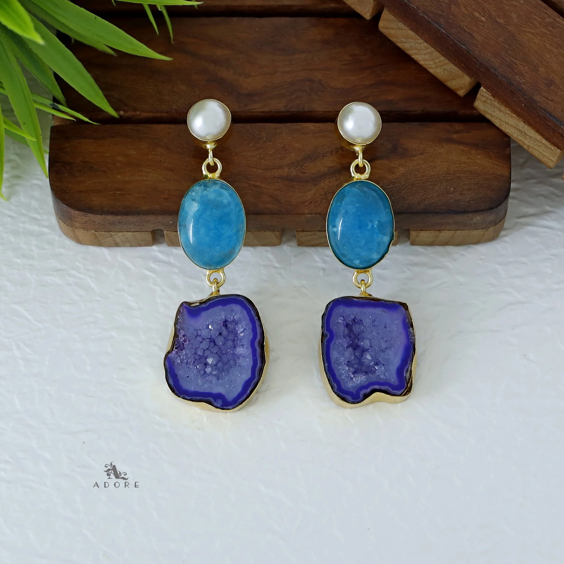 Alyn Pearl Solar Agate Earring - Image 15