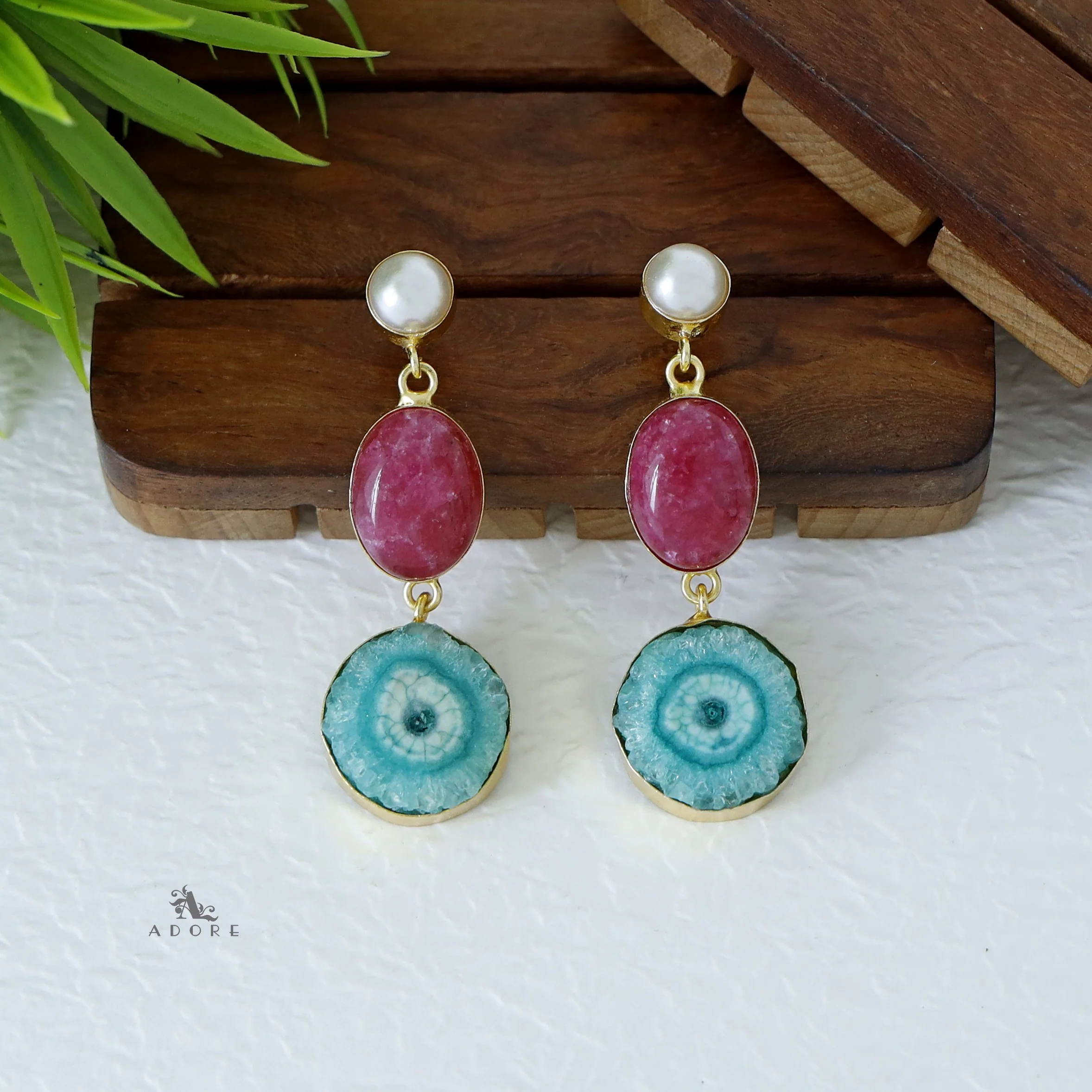Alyn Pearl Solar Agate Earring - Image 19