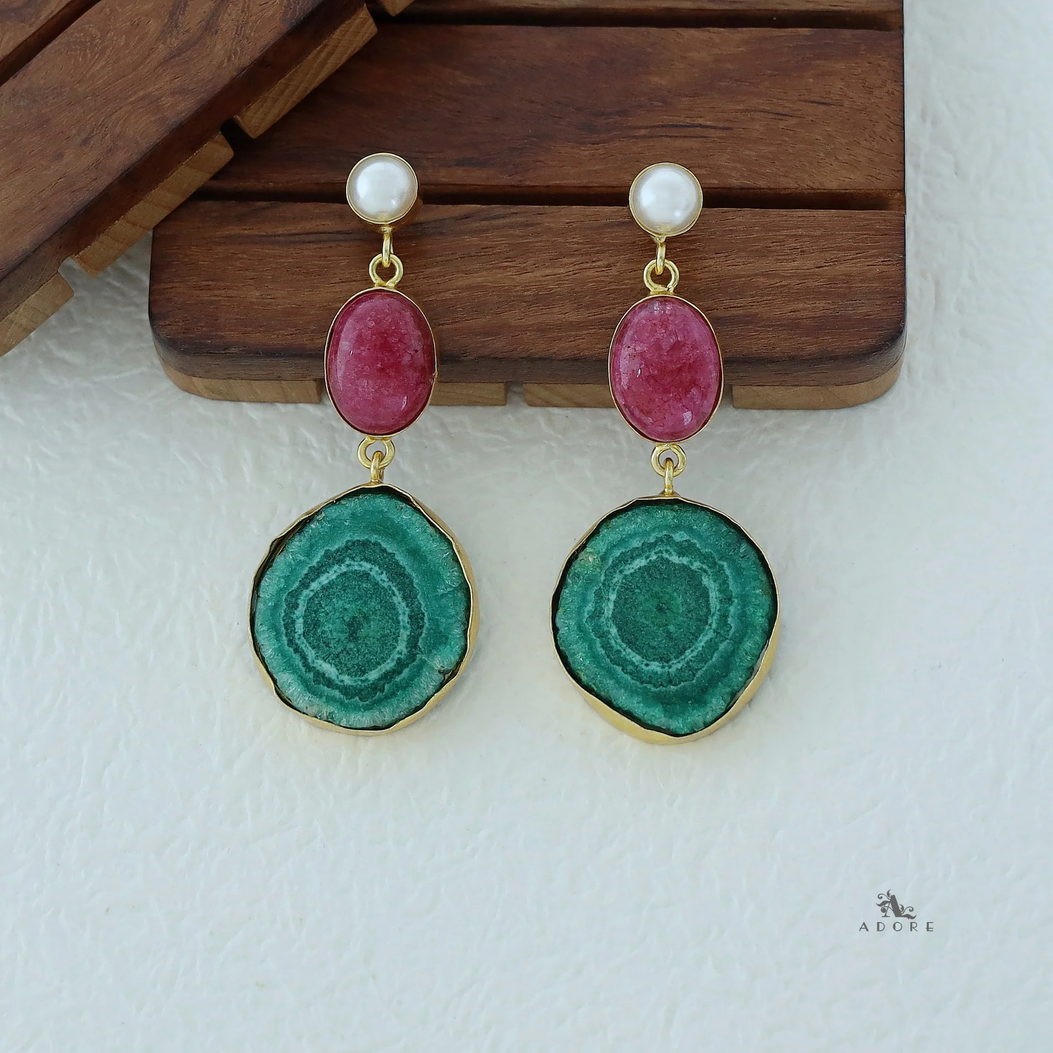 Alyn Pearl Solar Agate Earring - Image 20